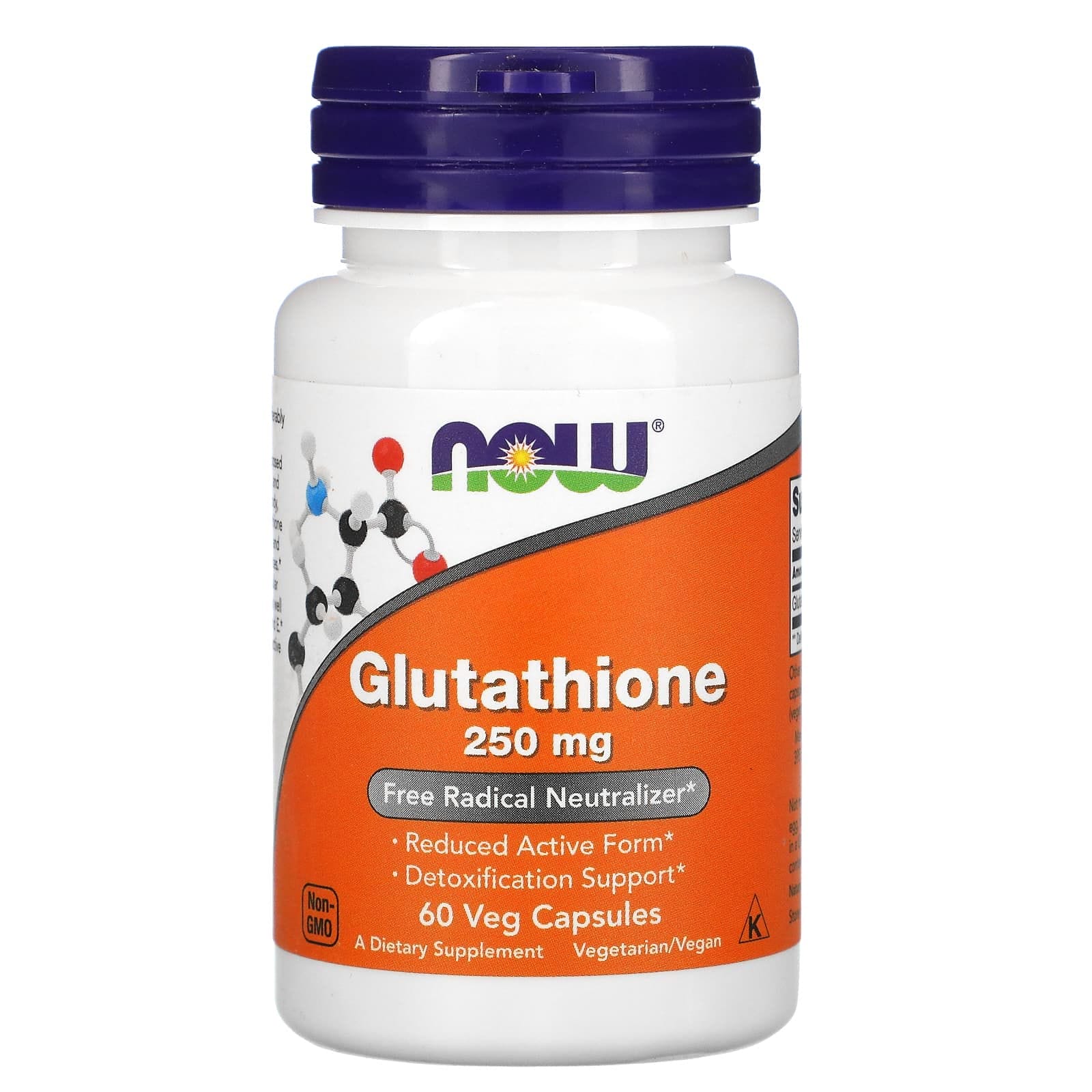 NOW Foods, Glutatión, 250 mg, 60 cápsulas vegetales