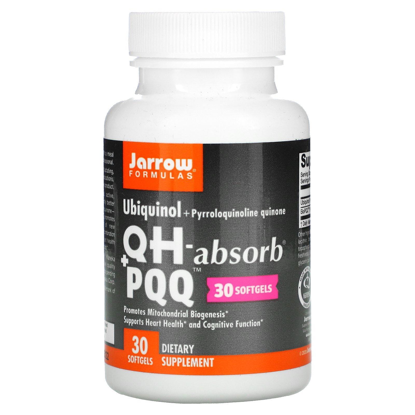 Jarrow Formulas, Ubiquinol, QH-Absorb + PQQ, 30 cápsulas blandas