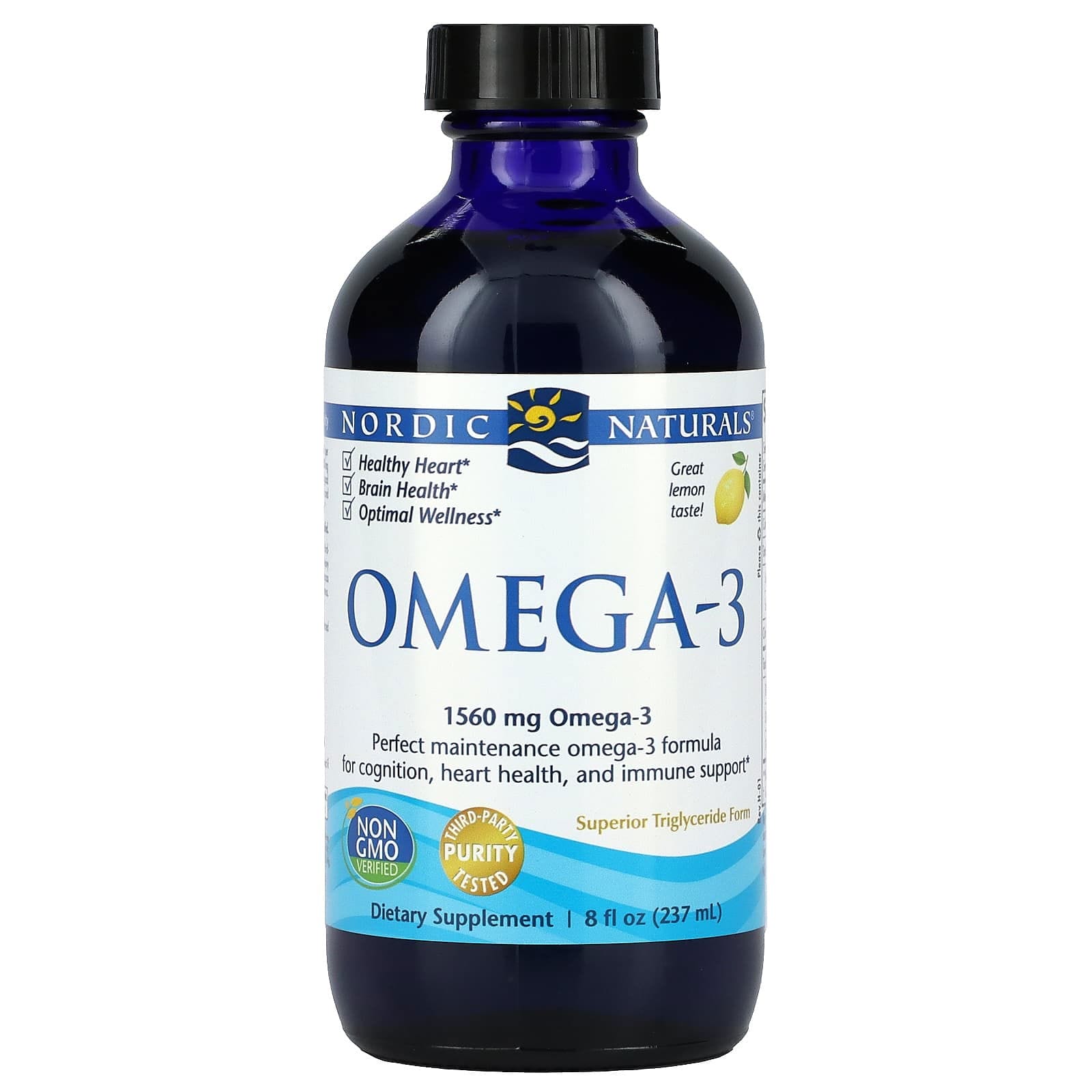 Nordic Naturals, Omega-3, Limón, 1560 mg, 237 ml (8 oz. Líq.)
