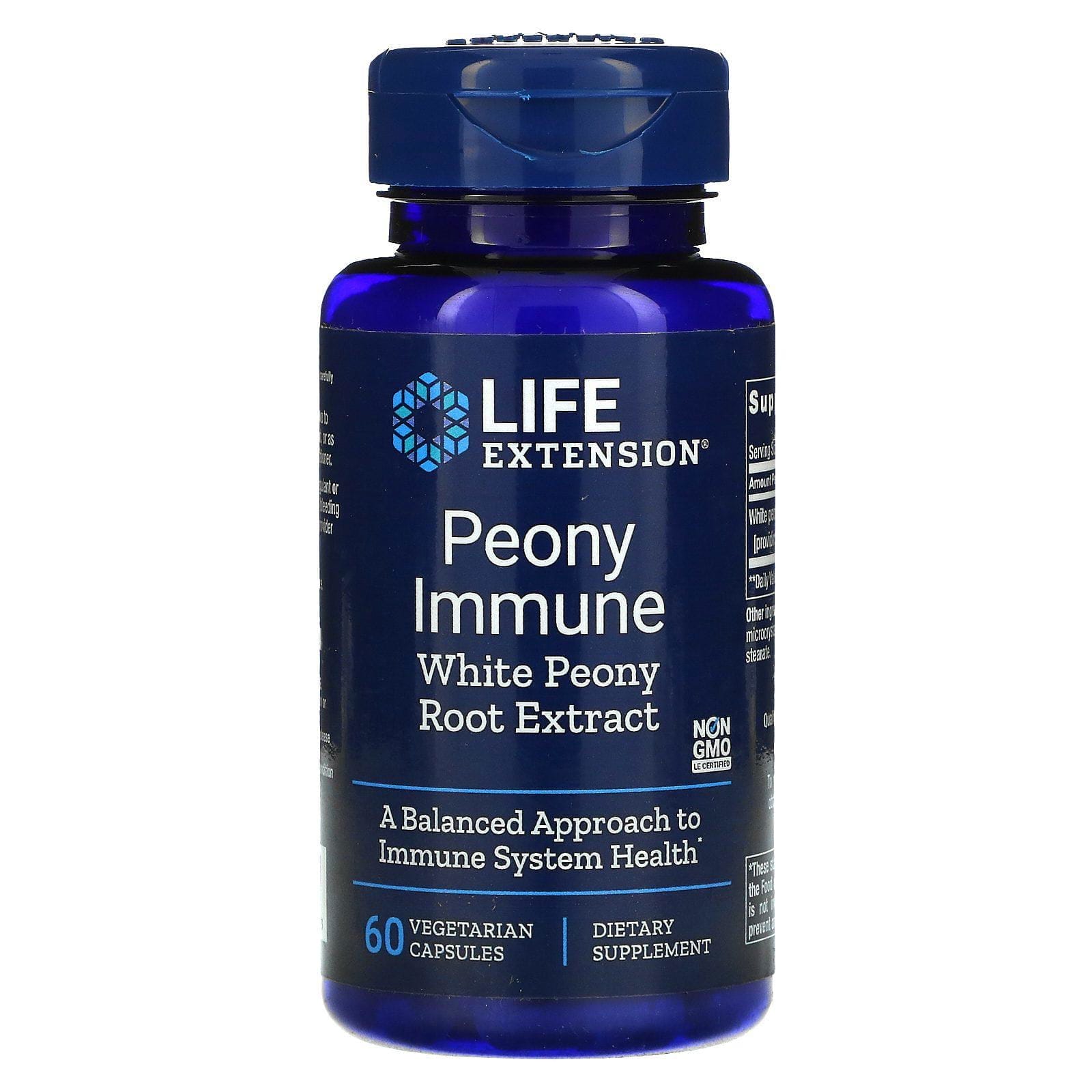 Life Extension, Peony Immune, 60 Vegetarian Capsules