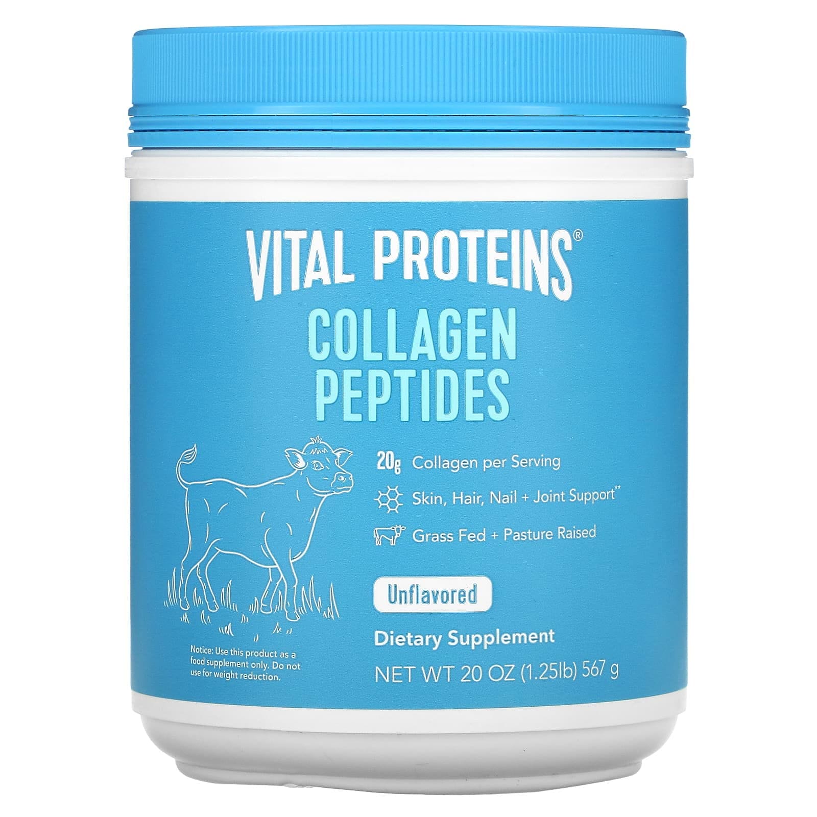 Vital Proteins, Péptidos de colágeno, Sin sabor, 567 g (1,25 lb)