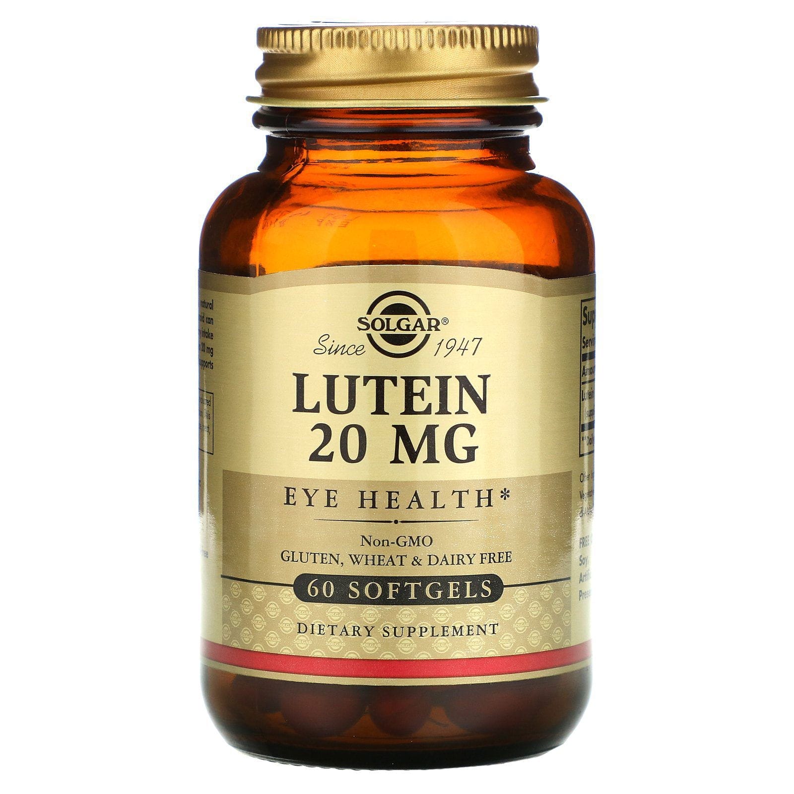 Solgar, Luteína, 20 mg, 60 Softgels