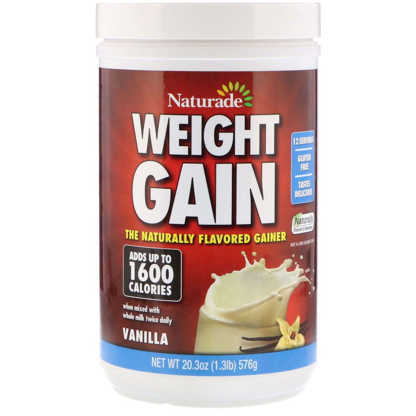 Naturade, Fórmula para ganar peso, vainilla, 20.3 oz (576 g)