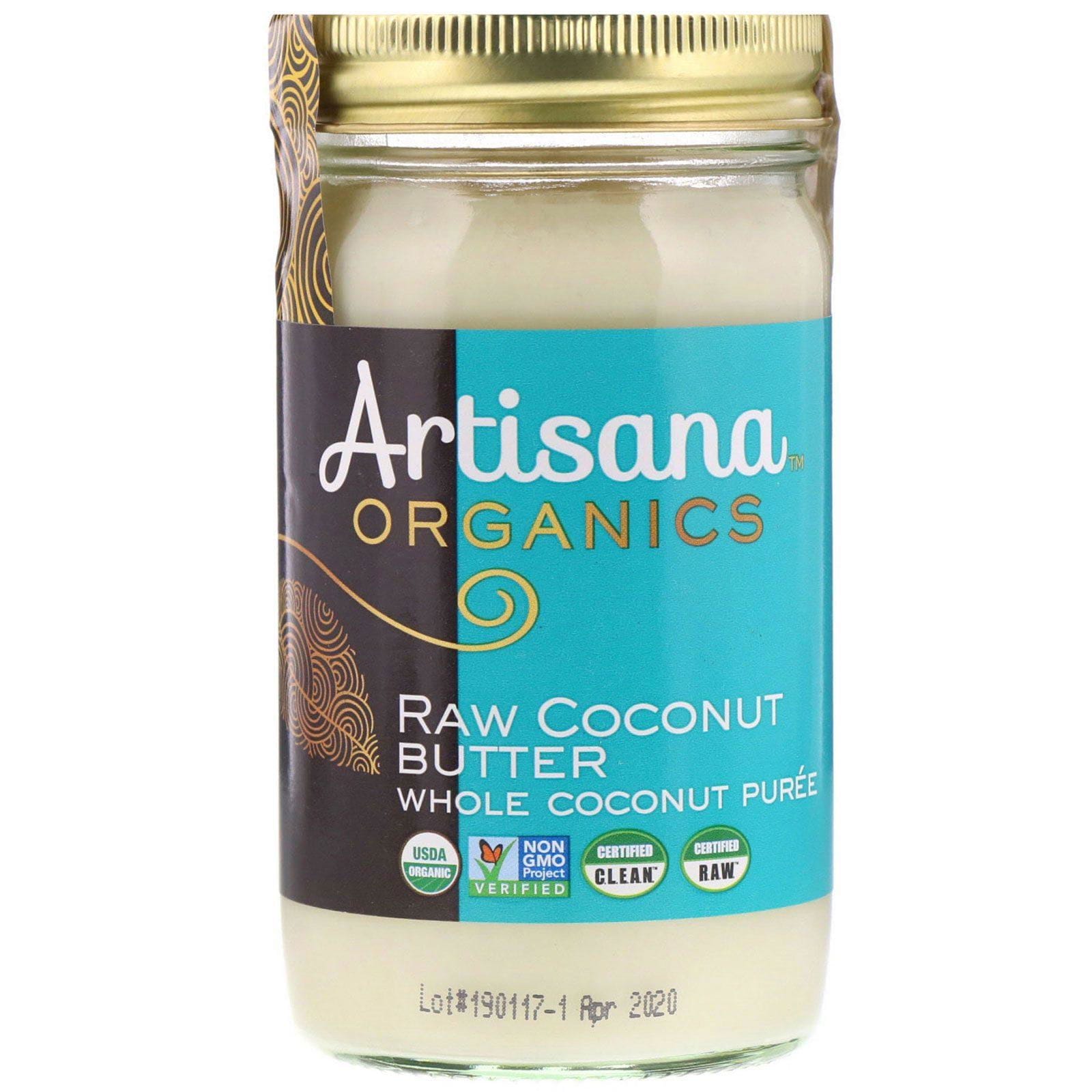 Artisana, Productos orgánicos, Mantequilla de coco crudo, 397 g (14 oz)