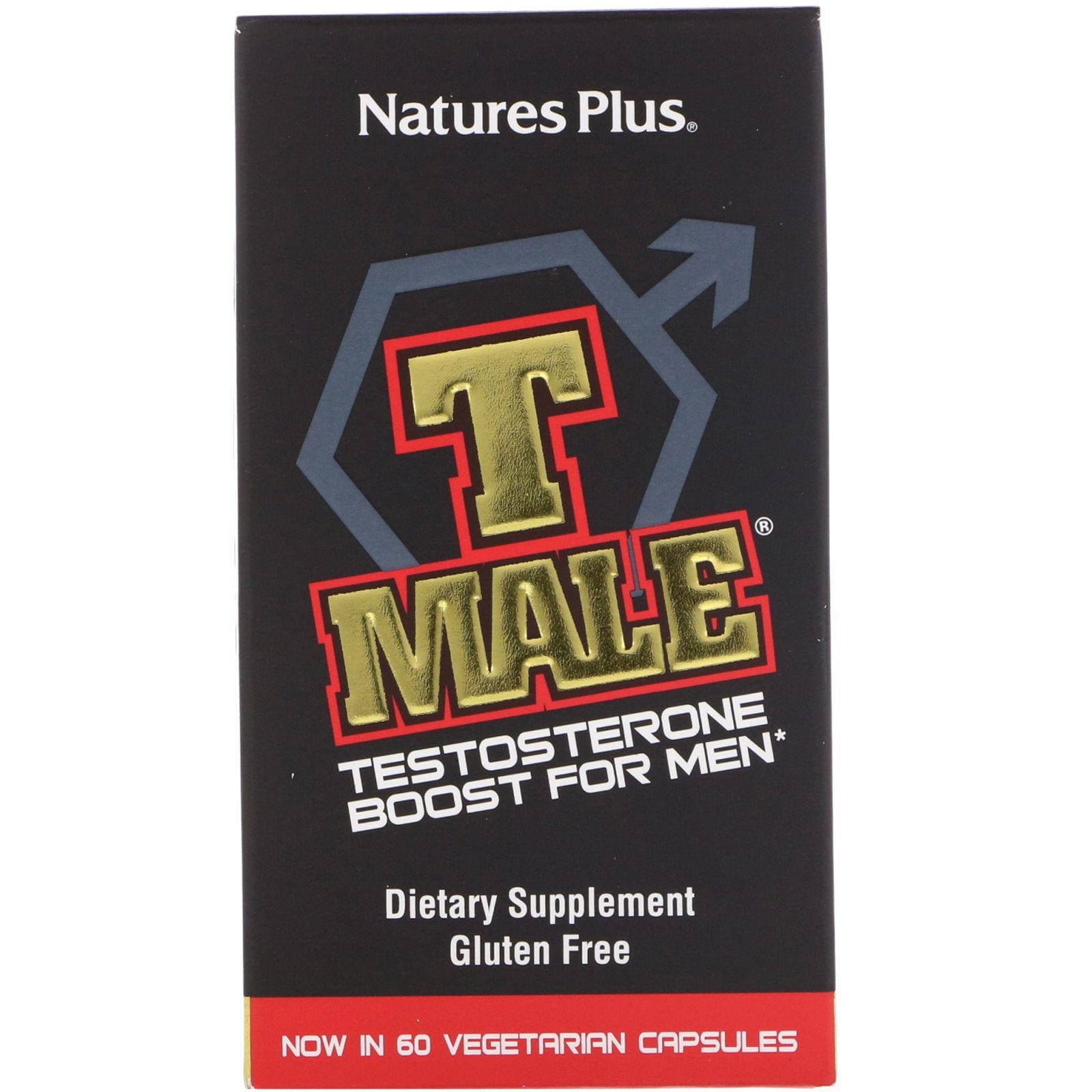 Nature's Plus, T Male, Potenciador de testosterona para hombres, 60 cápsulas vegetarianas