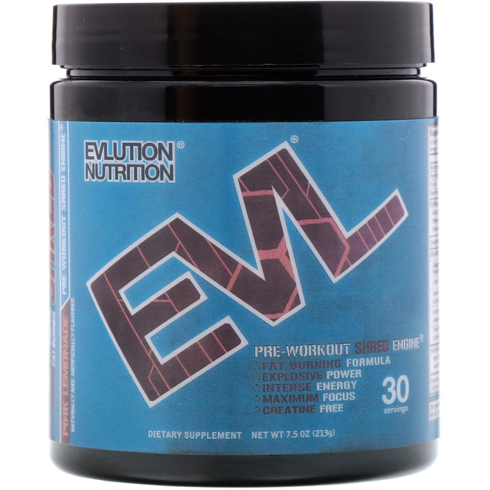 EVLution Nutrition, ENGN Shred, Preentrenamiento, Limonada rosa, 7.5 oz (213 g)