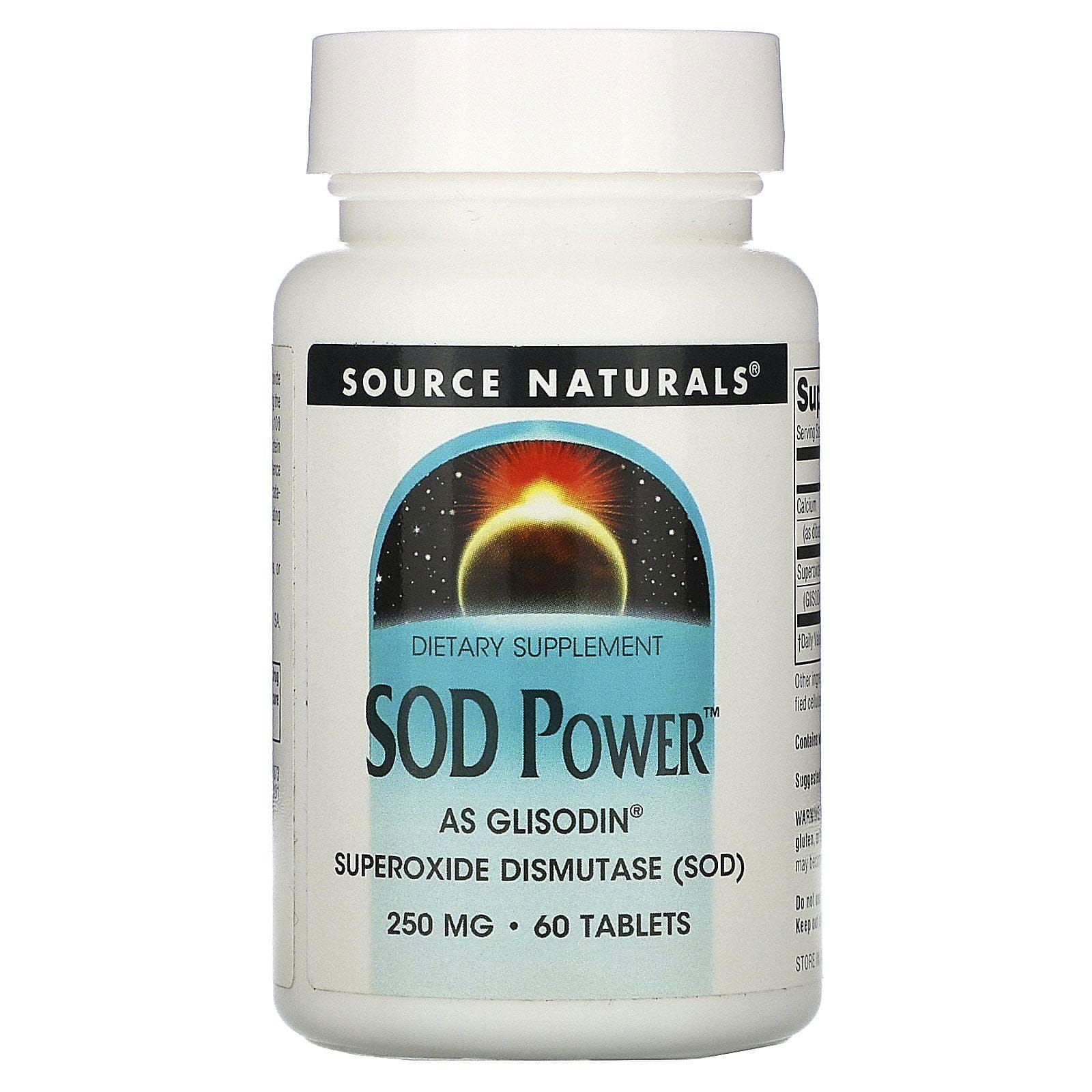 Source Naturals, SOD Power, Suplemento alimentario, 250 mg, 60 comprimidos