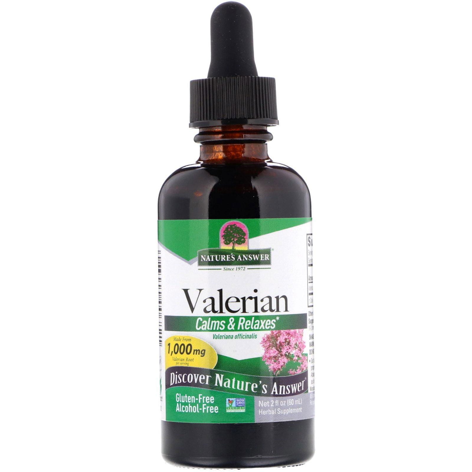 Nature's Answer, Valeriana, sin alcohol, 1.000 mg, 2 fl oz (60 ml)