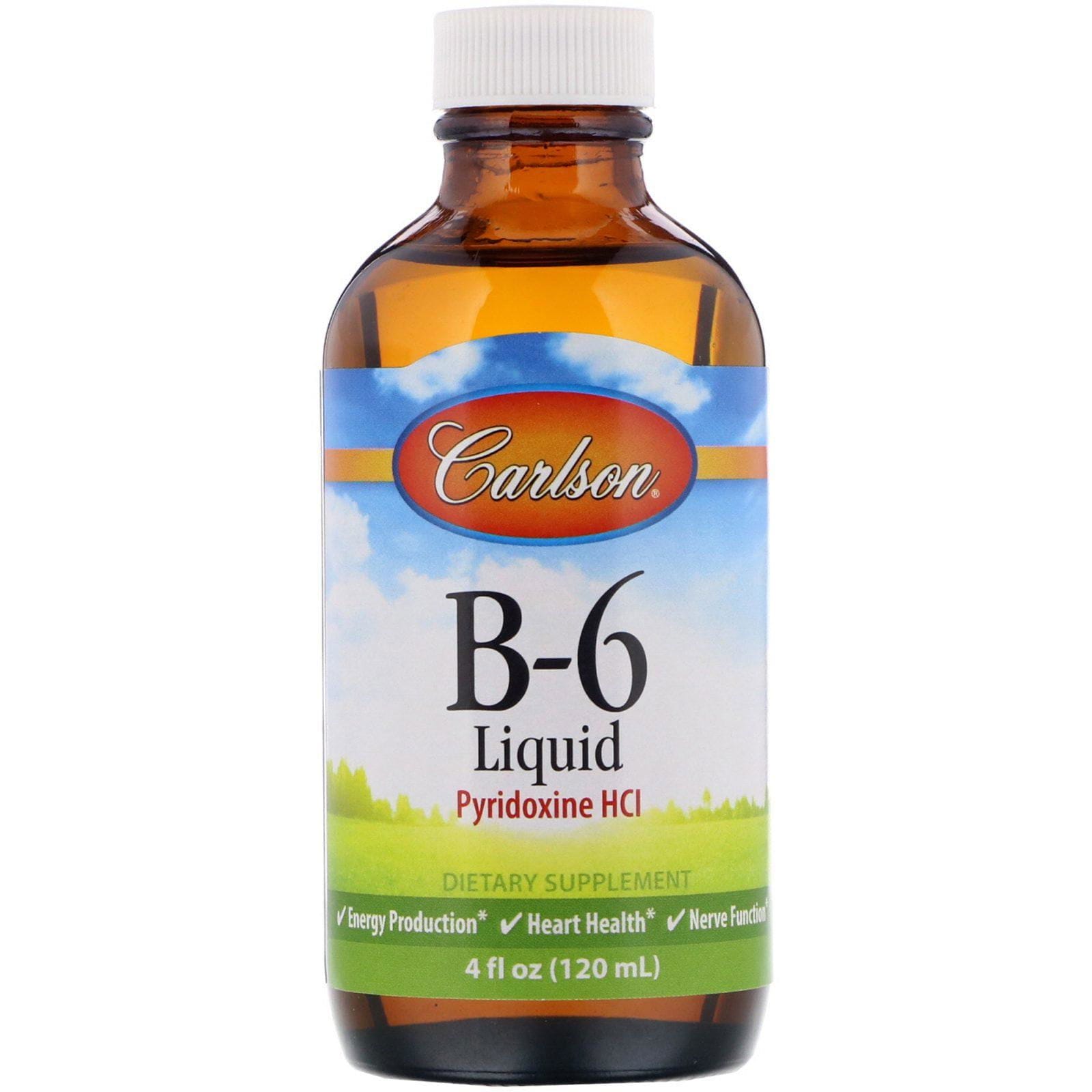 Carlson Labs, B-6 líquido, 4 fl oz (120 ml)