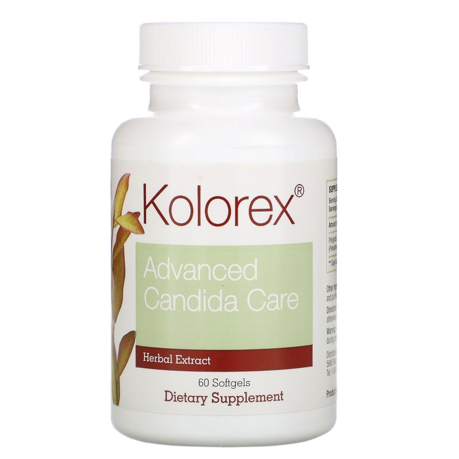 Kolorex, Kolorex, Cuidado avanzado de candida, 60 Softgels