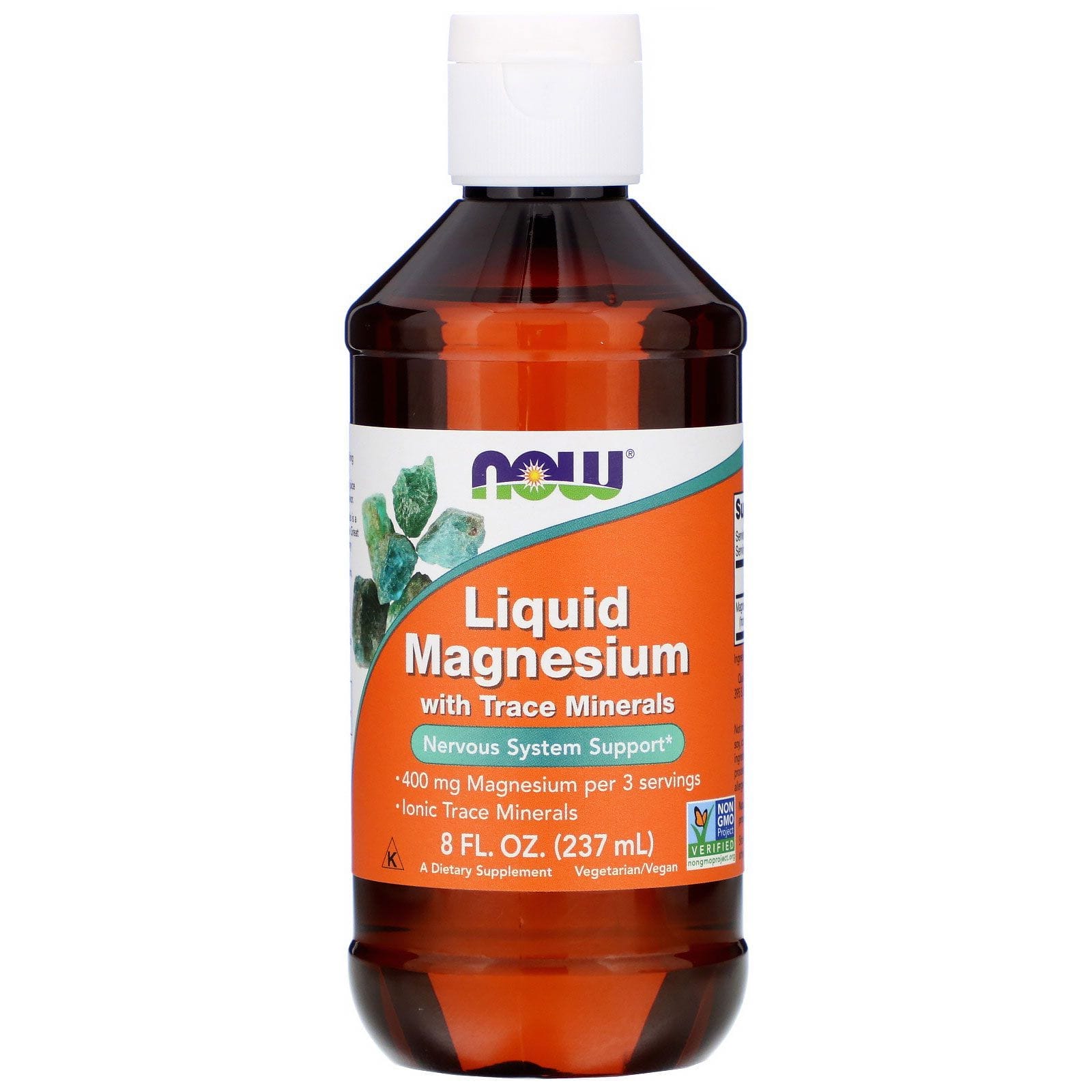 Now Foods, Magnesio líquido con oligoelementos, 8 fl oz (237 ml)