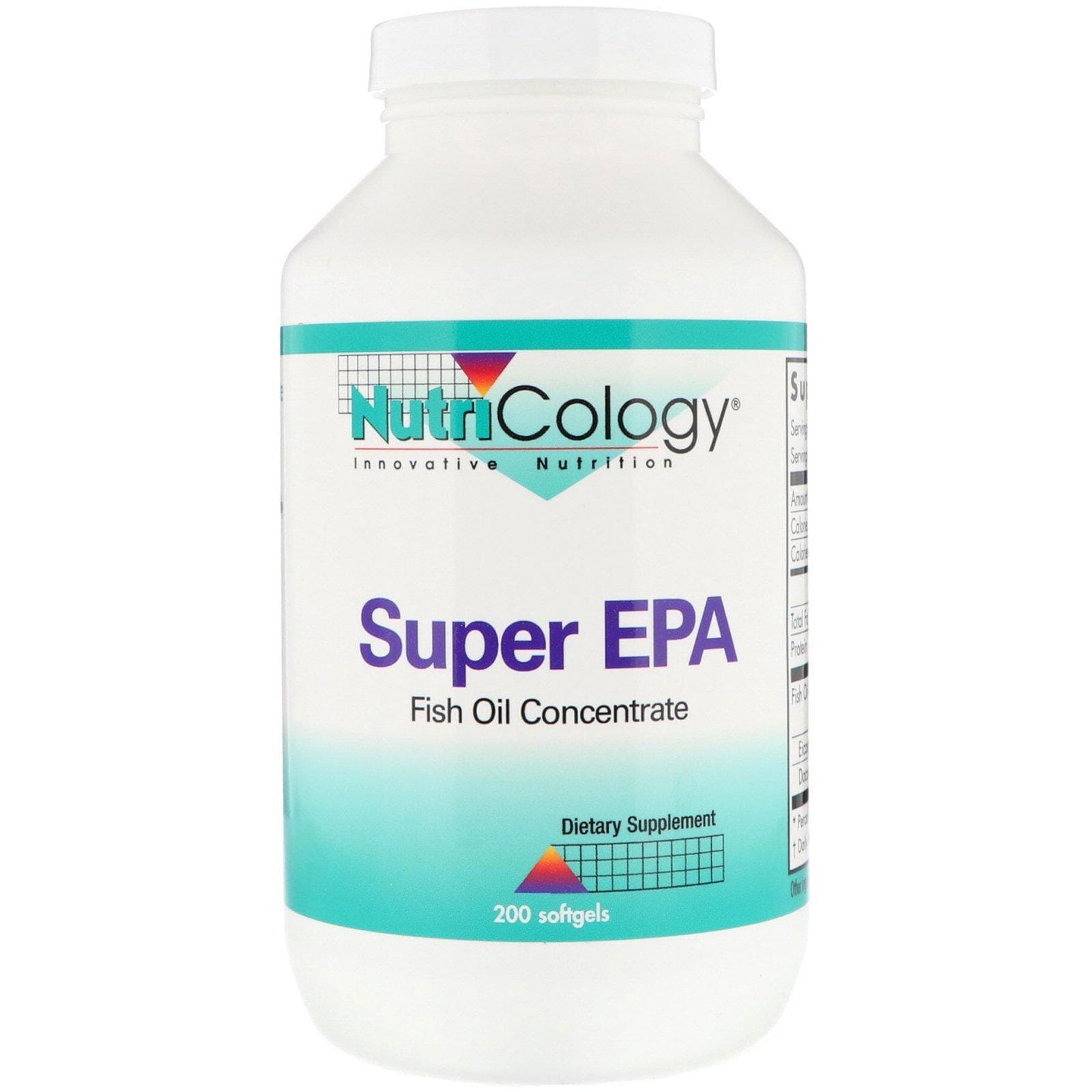 Nutricology, Super EPA, Concentrado de Aceite de Pescado, 200 Pastillas Blandas de Gel