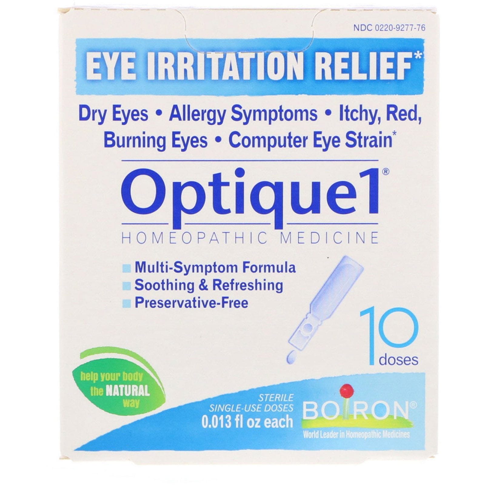 Boiron, Optique 1, Alivio para la Irritación ocular, 10 Dosis, 0.013 fl oz Cada una
