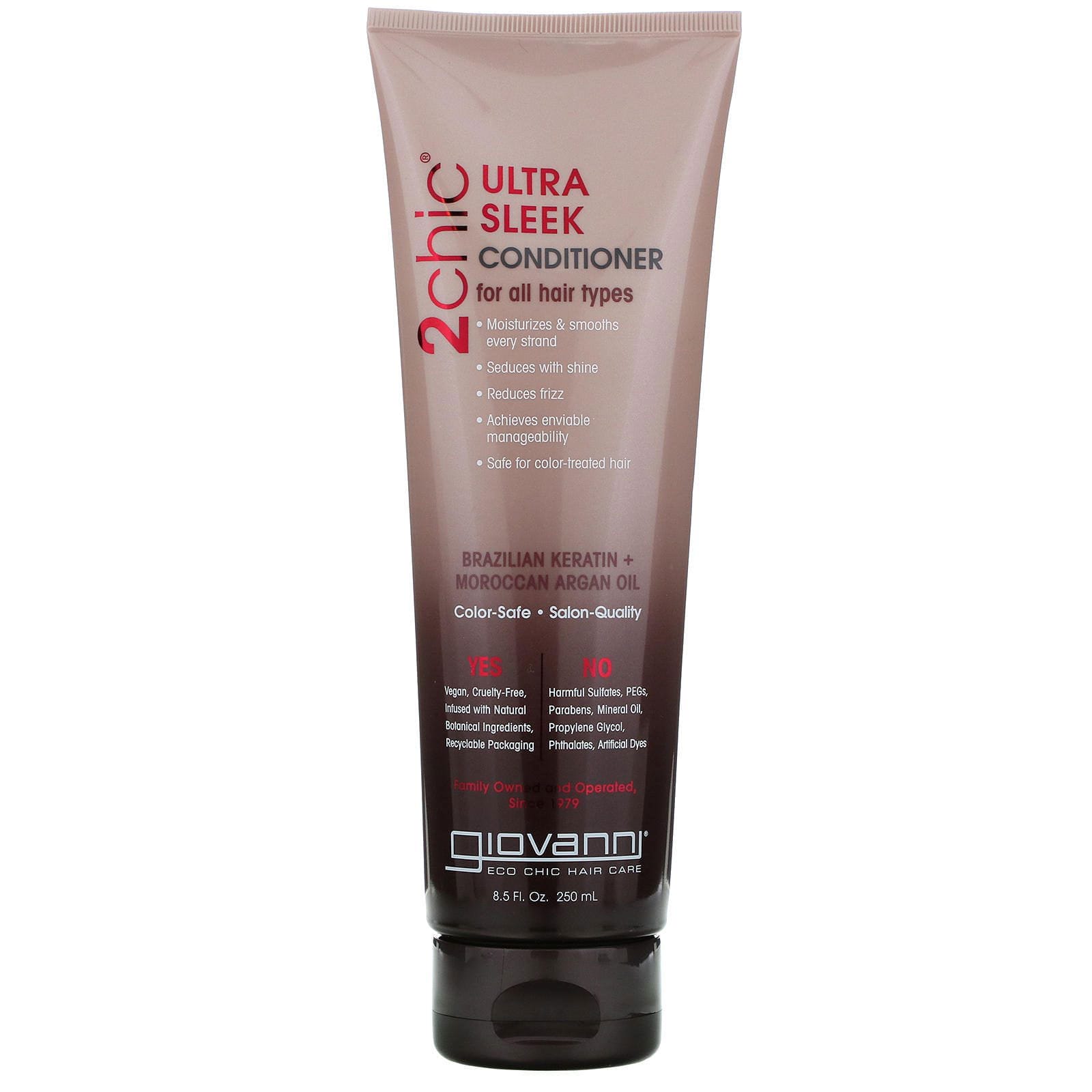 Giovanni, Acondicionador 2chic, con queratina brasilera y aceite de argán, 8.5 fl oz (250 ml)