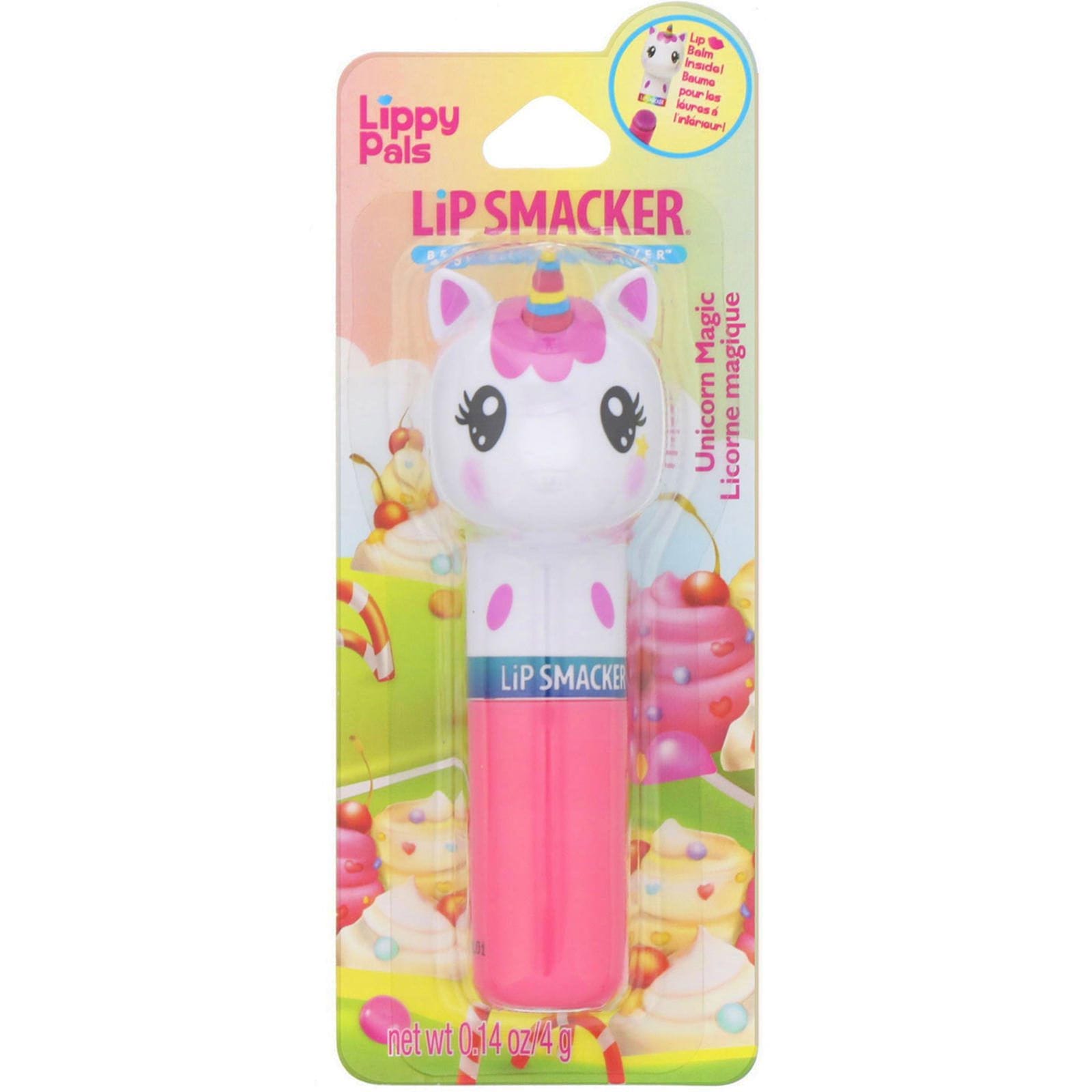 Lip Smacker, Bálsamo para labios Lippy Pals, Unicornio, sabor dulce unicornio, 4 g (0,14 oz)