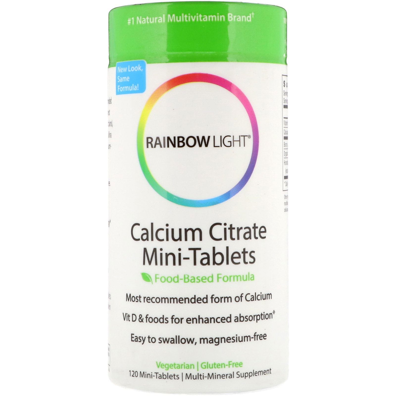 Rainbow Light, Minitabletas de citrato de calcio, 120 minitabletas