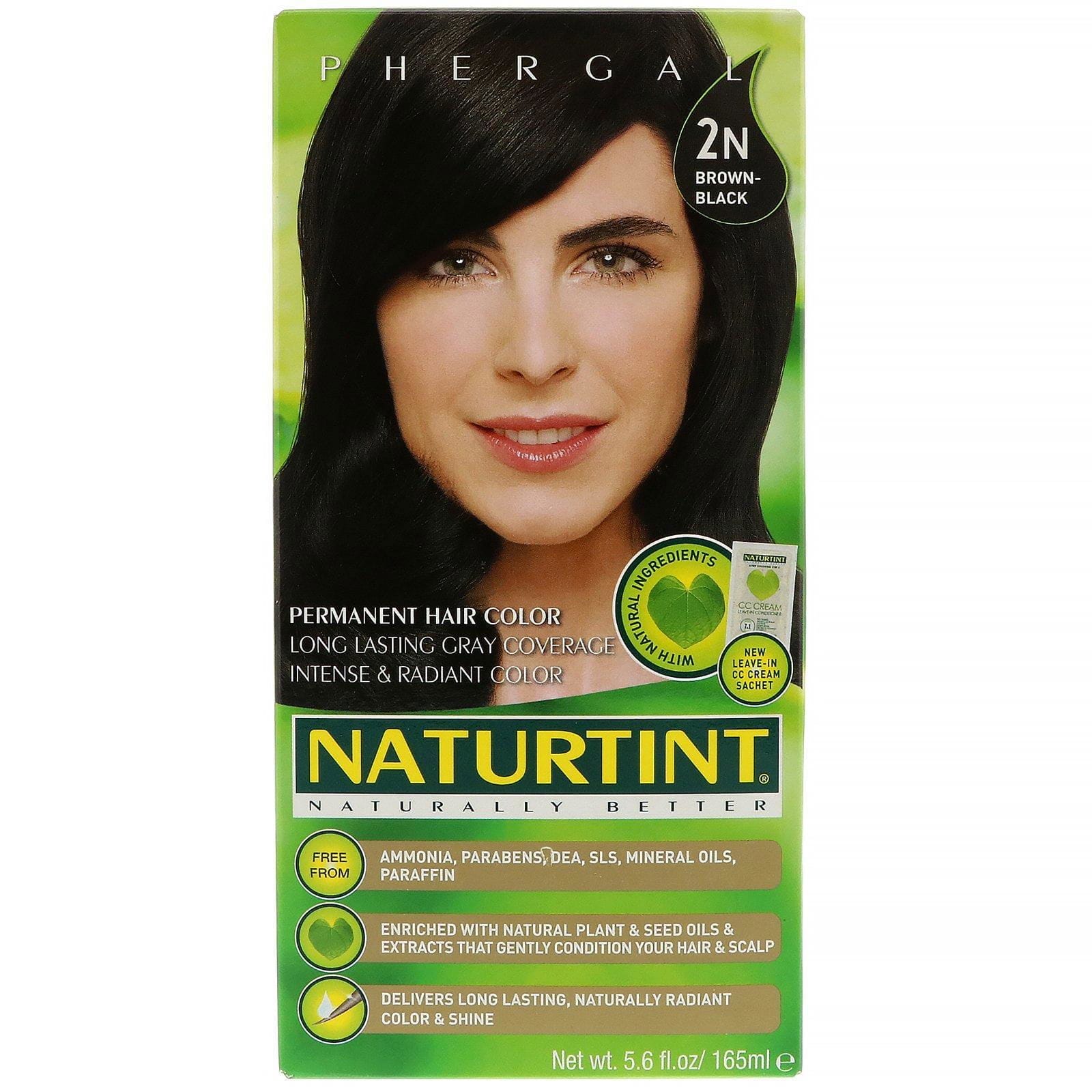 Naturtint, Color de cabello permanente, 2N marrón-negro, 5.6 fl oz (165 ml)