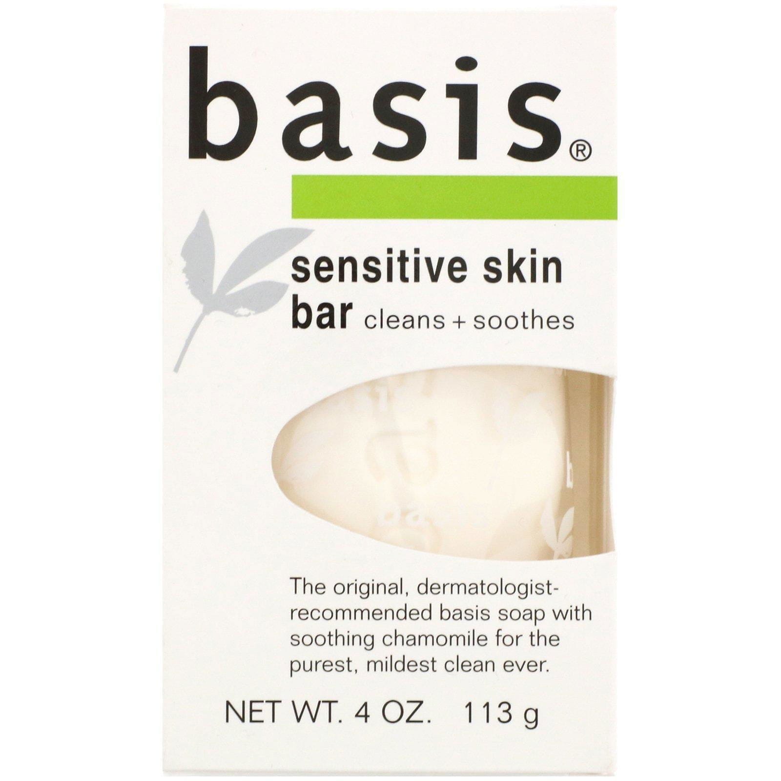 Basis, Barra de Jabón para la Piel, Sensible, 4 oz (113 g)