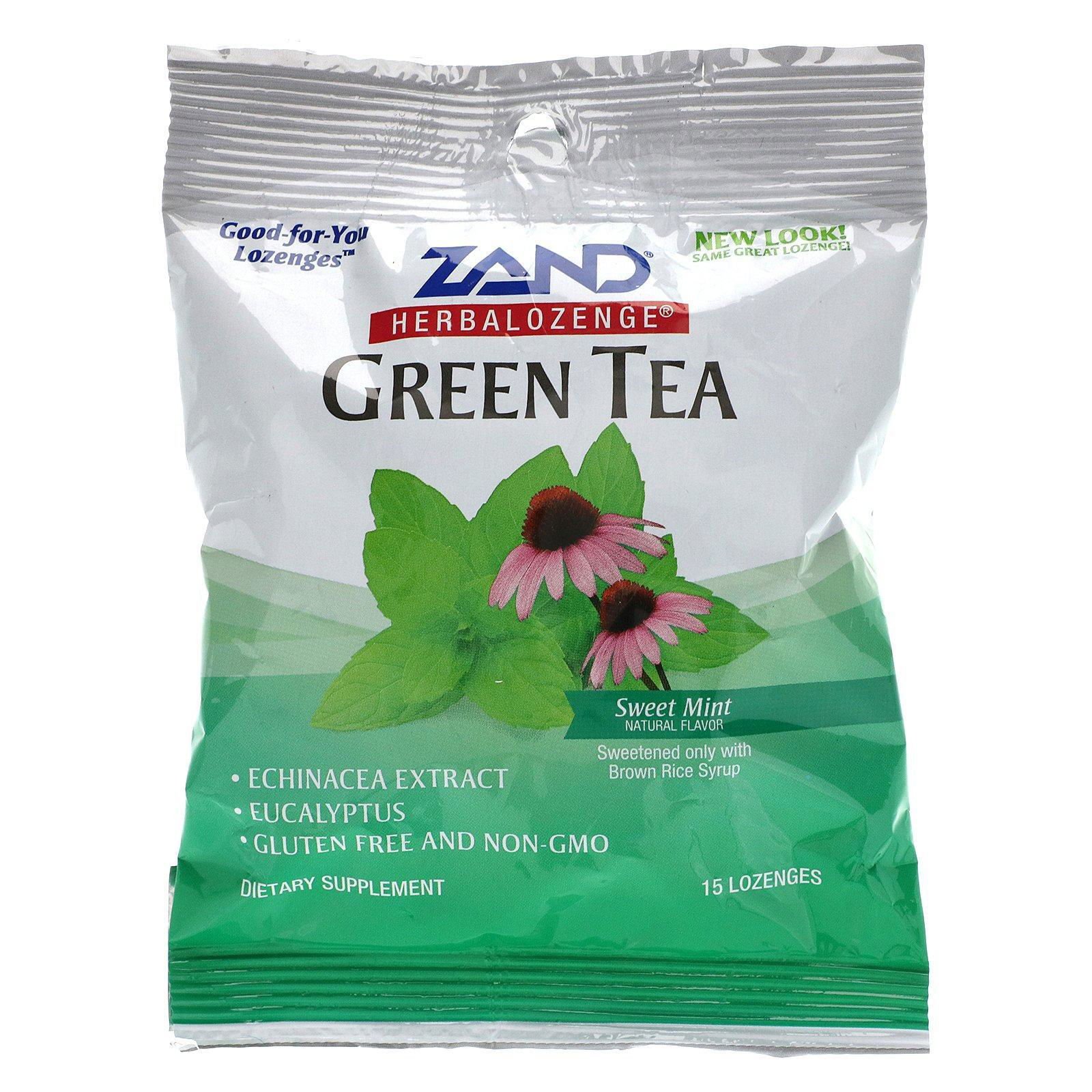 Zand, GreenTea, Herbalozenge, Menta Suave, 15 Pastillas