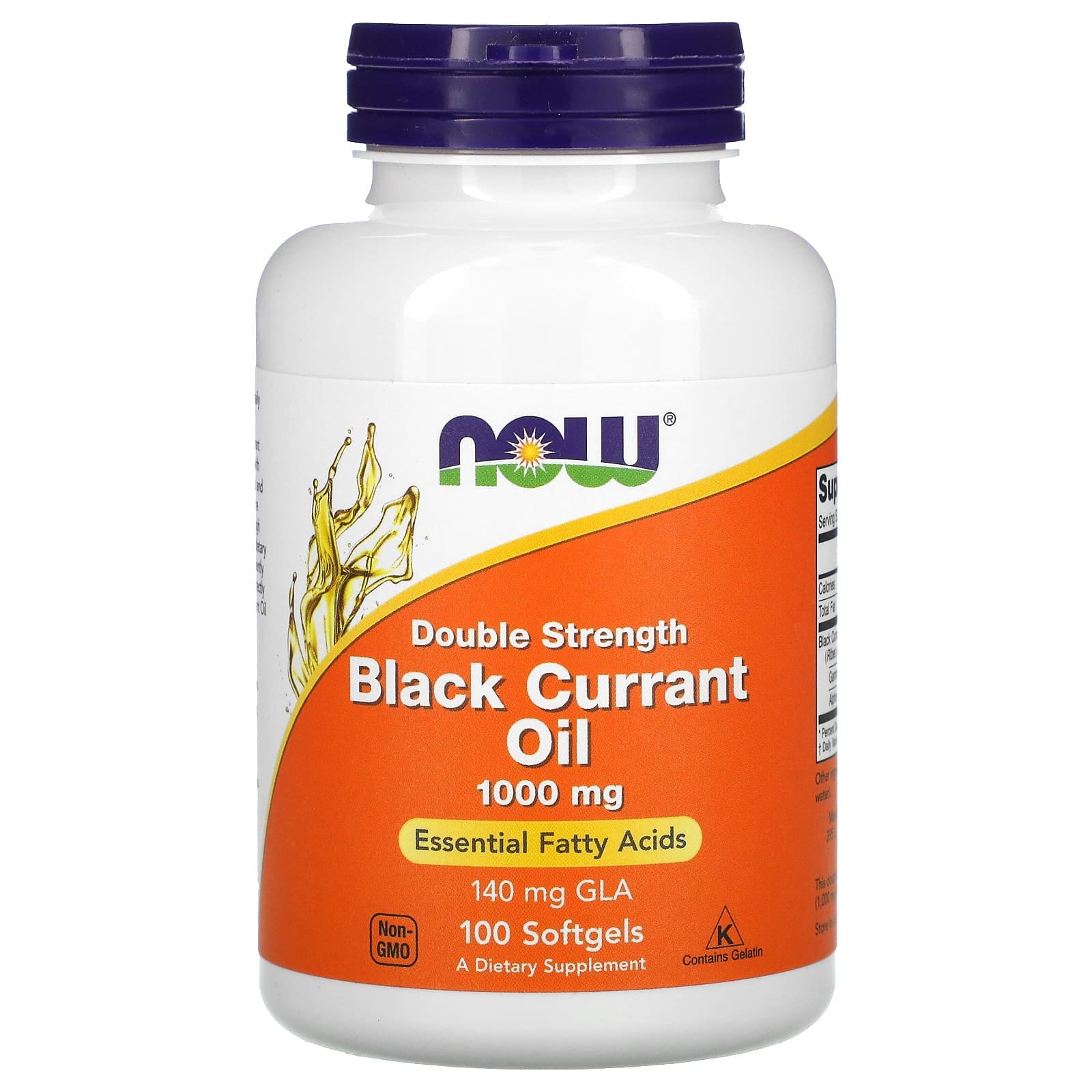 NOW Foods, Aceite de semilla de grosella negra, 1000 mg, 100 cápsulas blandas