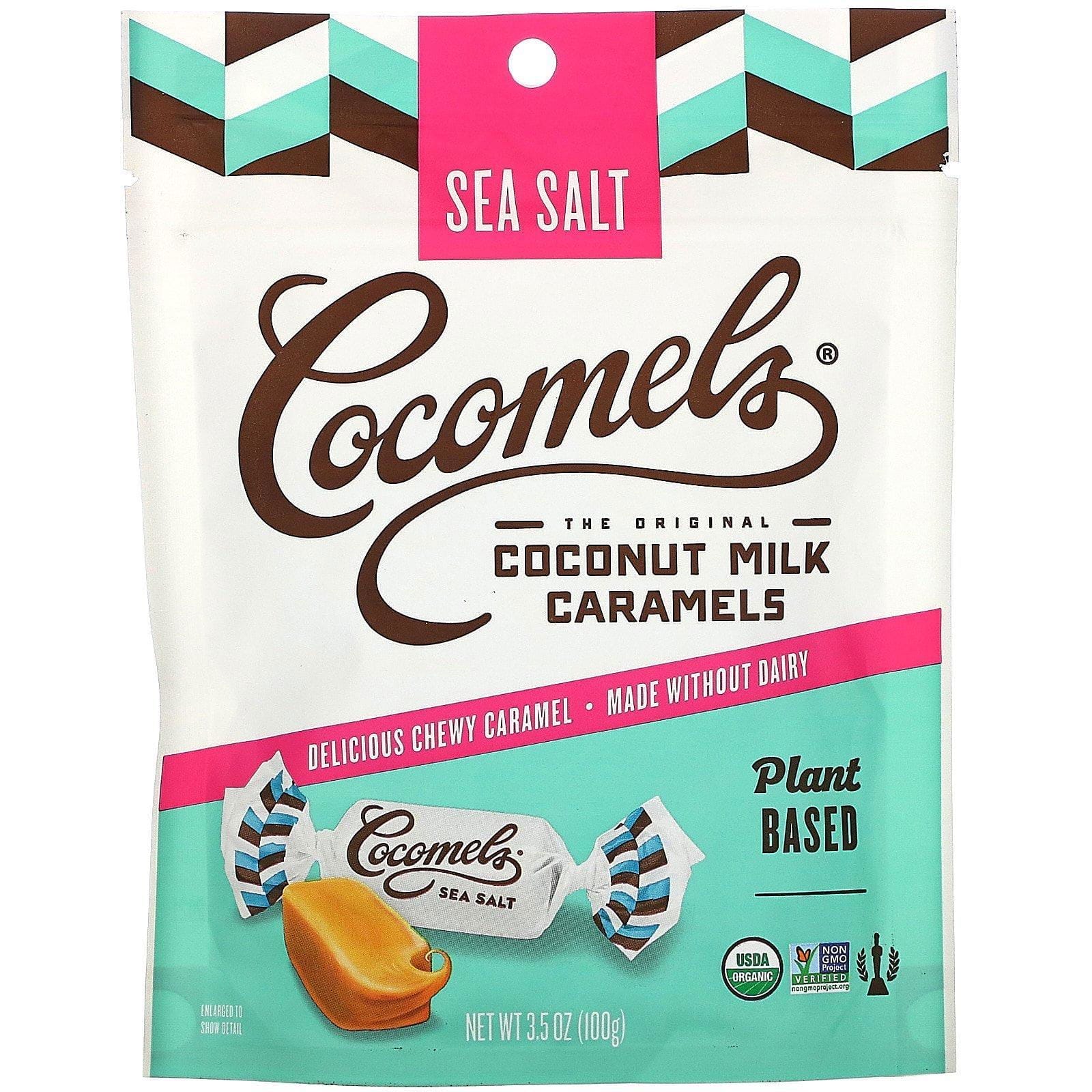 Cocomels, Orgánico, Caramelos de Leche de Coco, Sal de mar, 3.5 oz (100 g)