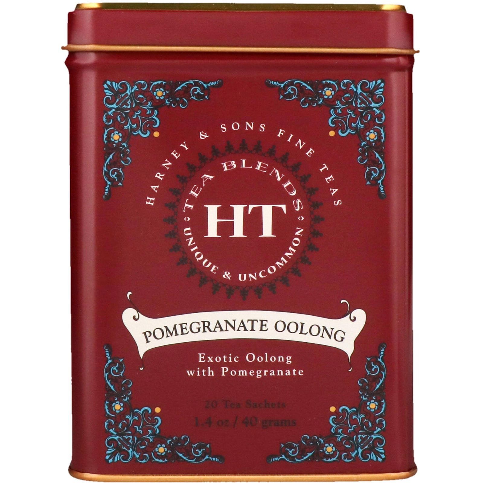 Harney & Sons, Té finos, granada oolong, 20 sacos de té, 1,4 oz (40 g)