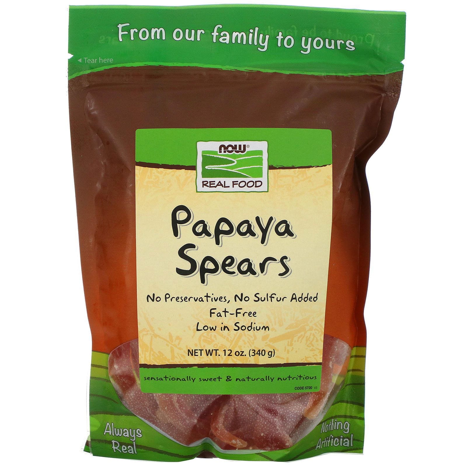 Now Foods, Trozos de papaya, 12 oz (340 g)