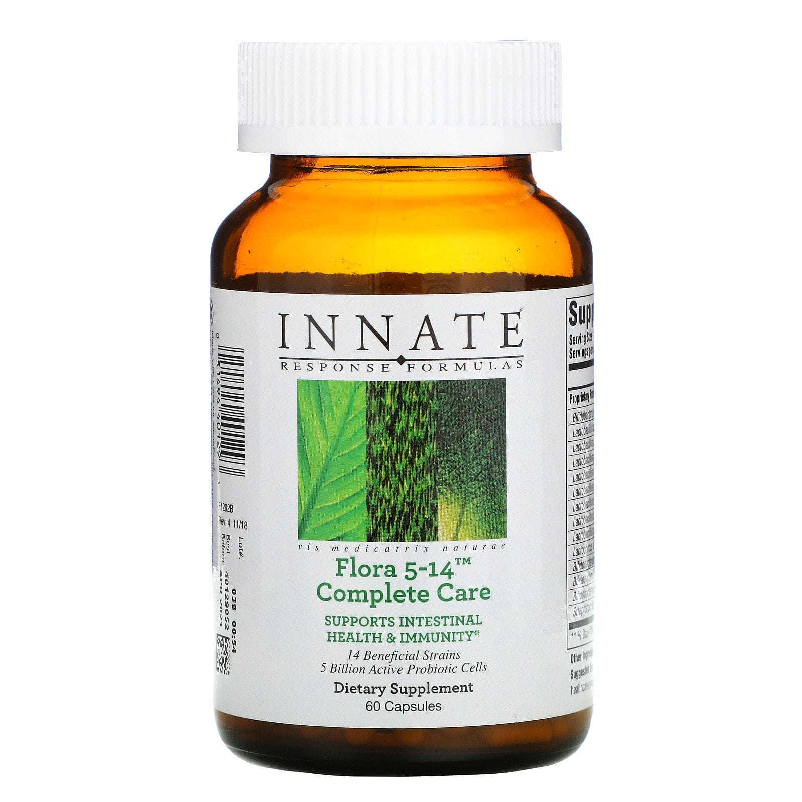 Innate Response Formulas, Flora 5-14, Cuidado total, 60 cápsulas (Ice)