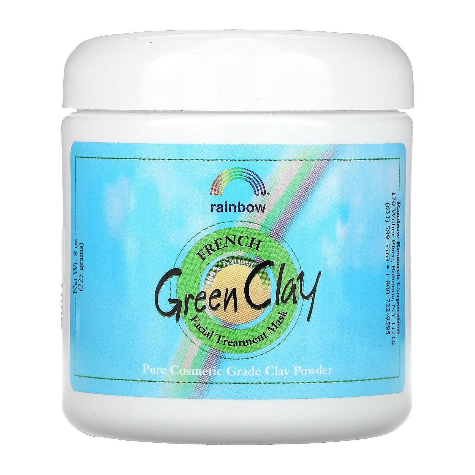Rainbow Research, Arcilla verde francesa, Mascarilla de tratamiento facial, 225 g (8 oz)