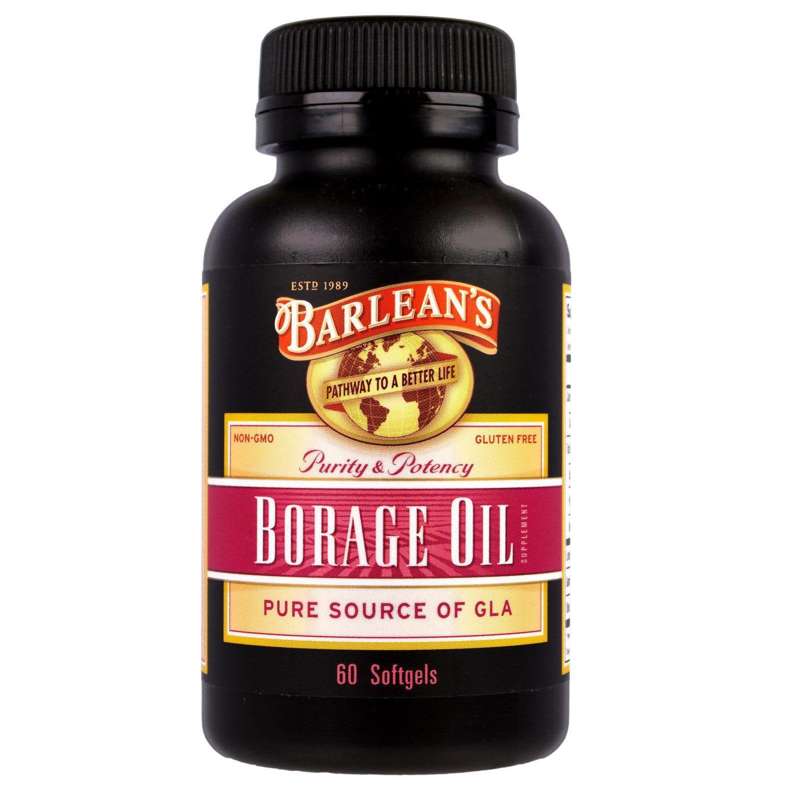 Barlean's, Aceite de Borraja, 60 cápsulas blandas