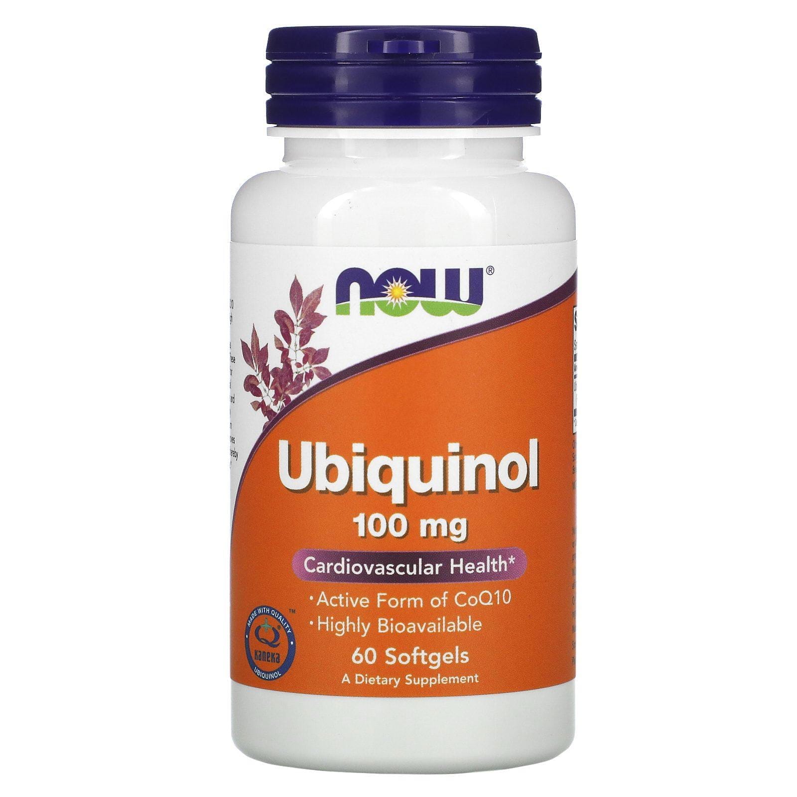 Now Foods, Ubiquinol, 100 mg, 60 cápsulas blandas
