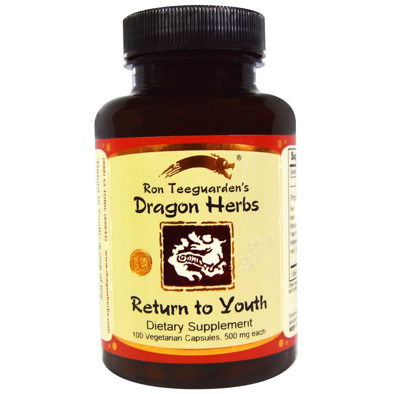 Dragon Herbs, Return to Youth, 500 mg, 100 Cápsulas Vegetarianas