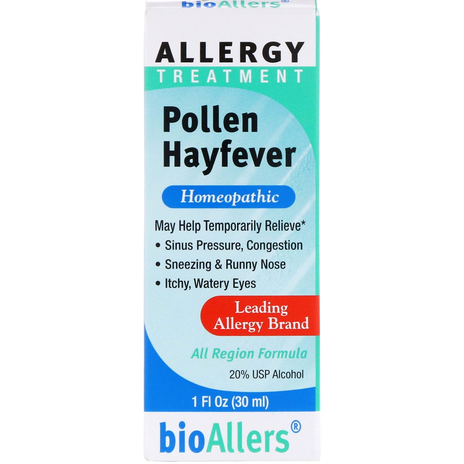 NatraBio, BioAllers, Allergy Treatment, Pollen Hayfever, 1 fl oz (30 ml)
