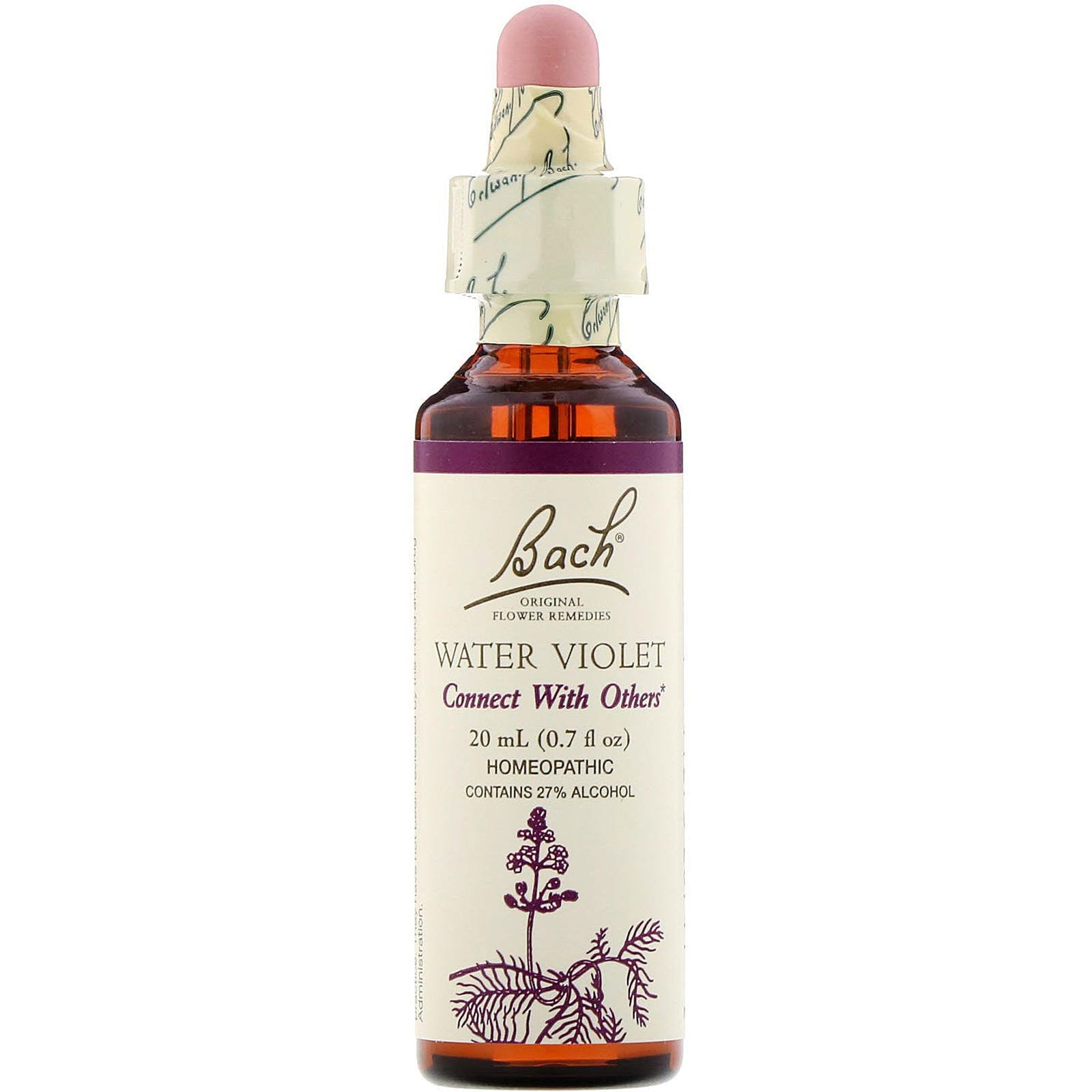 Bach, Remedios Florales Originales, Violeta de agua, 0,7 oz líquidas (20 ml)