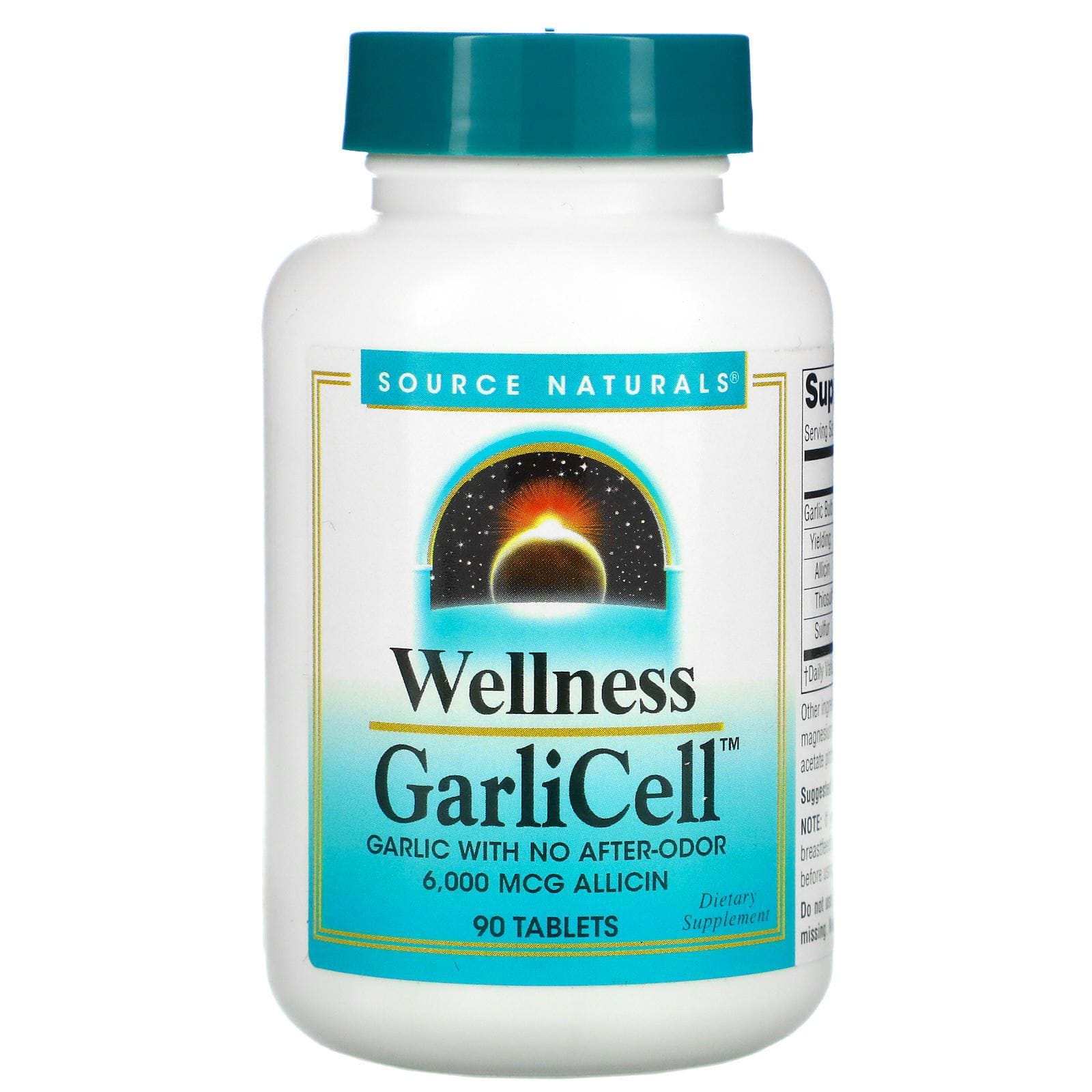 Source Naturals, Wellness, GarliCell, 6,000 mcg, 90 tabletas