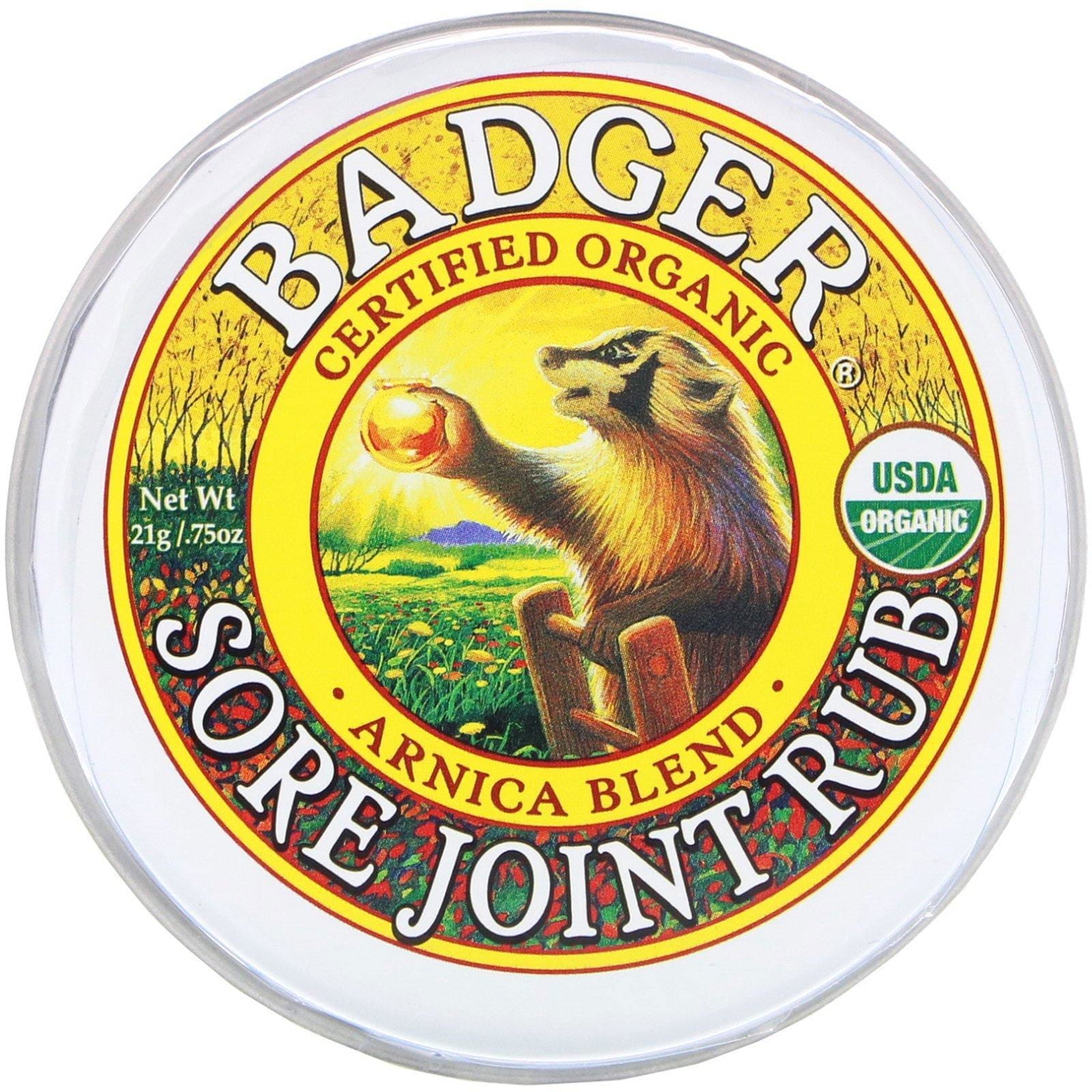 Badger Company, Frote para el dolor de las articulaciones, mezcla de arnica, .75 oz (21 g)