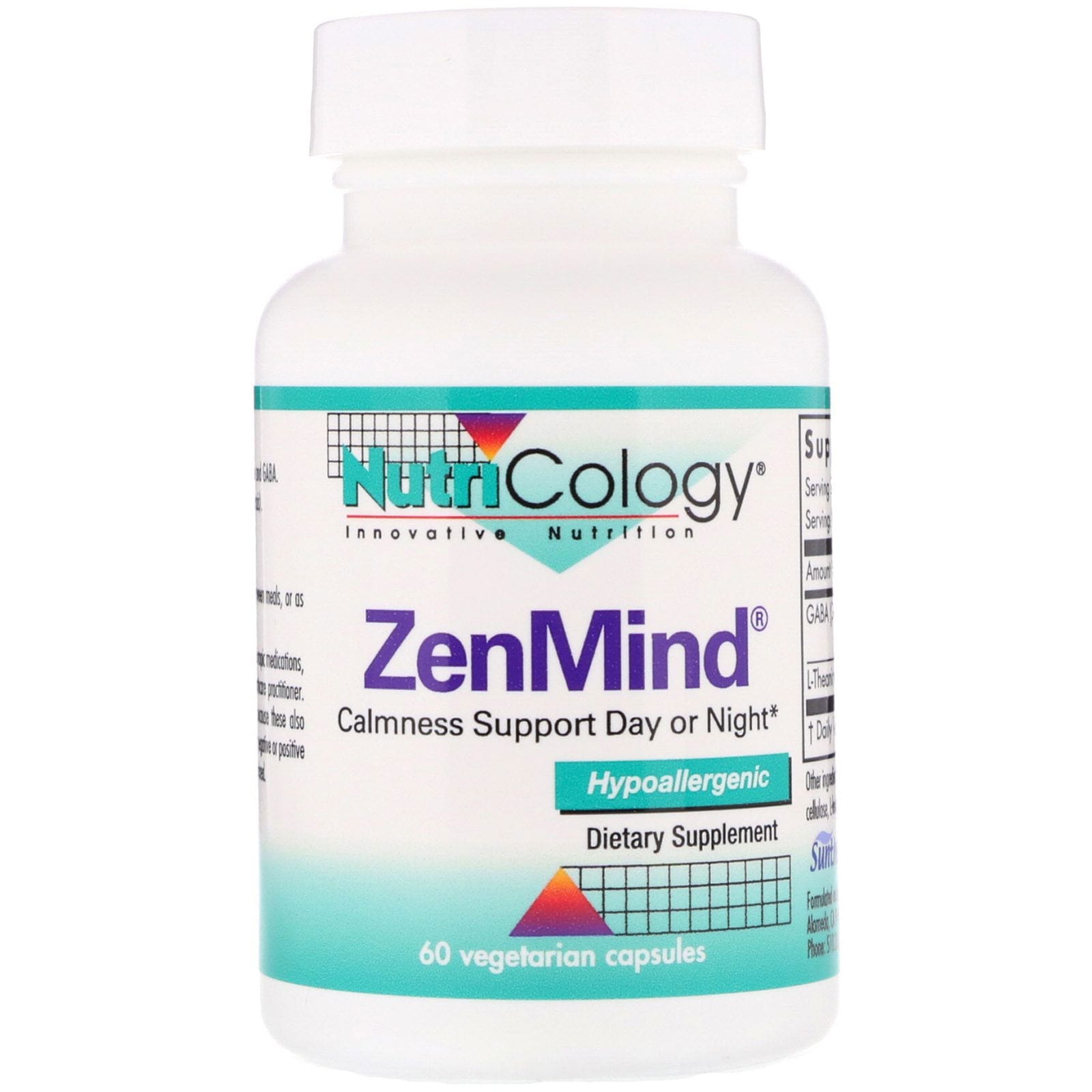 Nutricology, ZenMind, 60 cápsulas vegetarianas