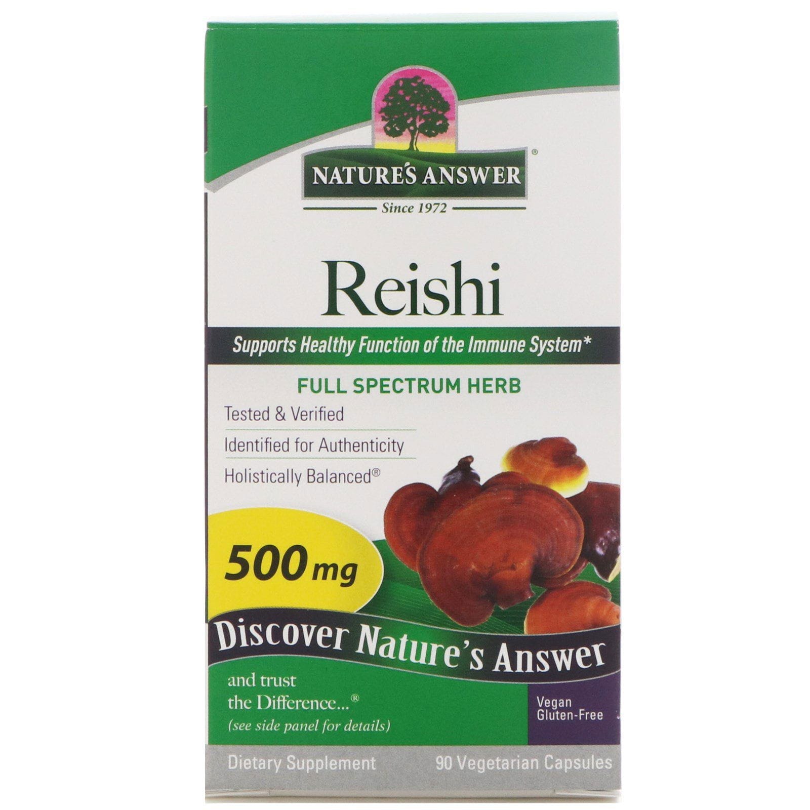 Nature's Answer, Reishi, 500 mg, 90 cápsulas vegetarianas