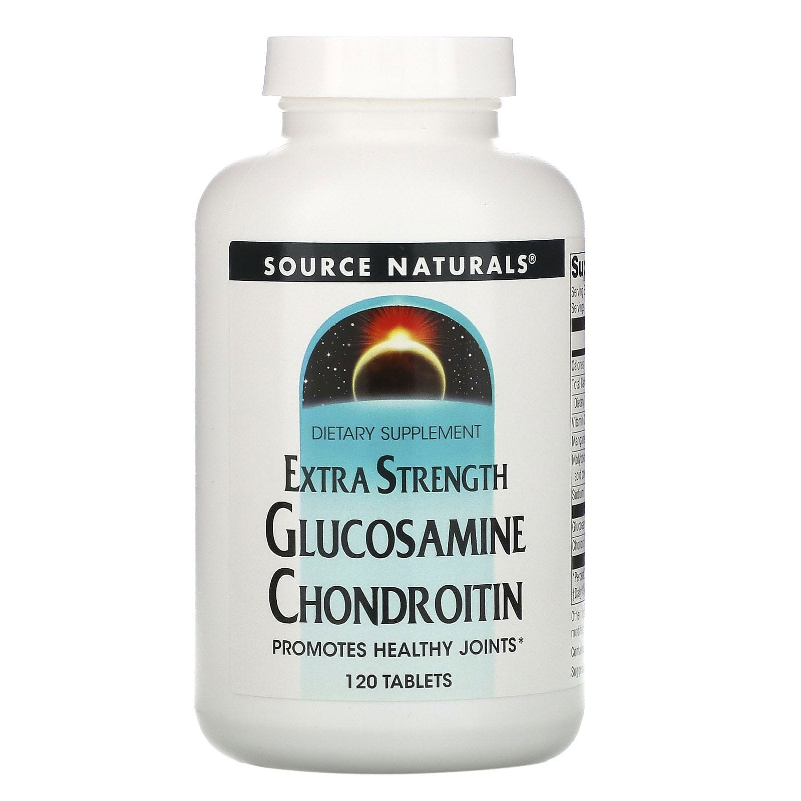 Source Naturals, Glucosamina y condroitina, Fuerza adicional, 120 comprimidos