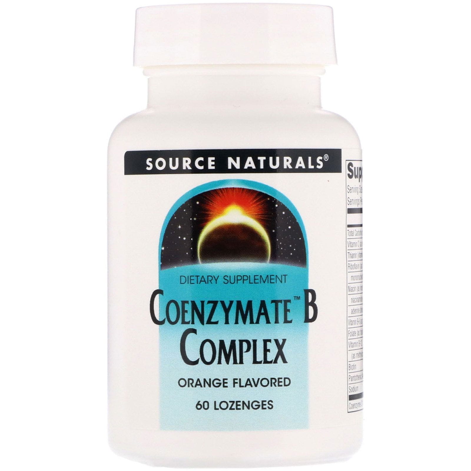 Source Naturals, Complejo de coenzimato B, sabor a naranja, 60 pastillas