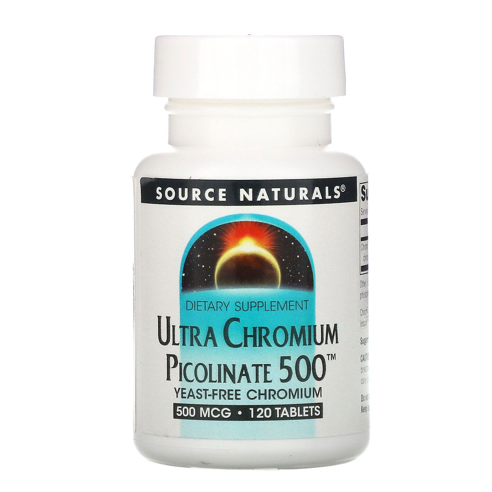 Source Naturals, Ultra Chromium Picolinate 500, 500 mcg, 120 Cápsulas