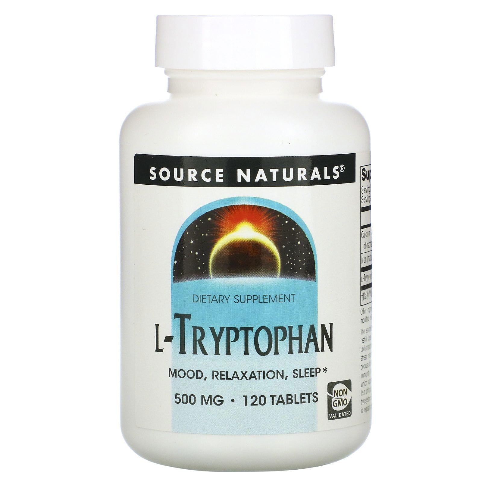 Source Naturals, L-triptófano, 500 mg, 120 comprimidos