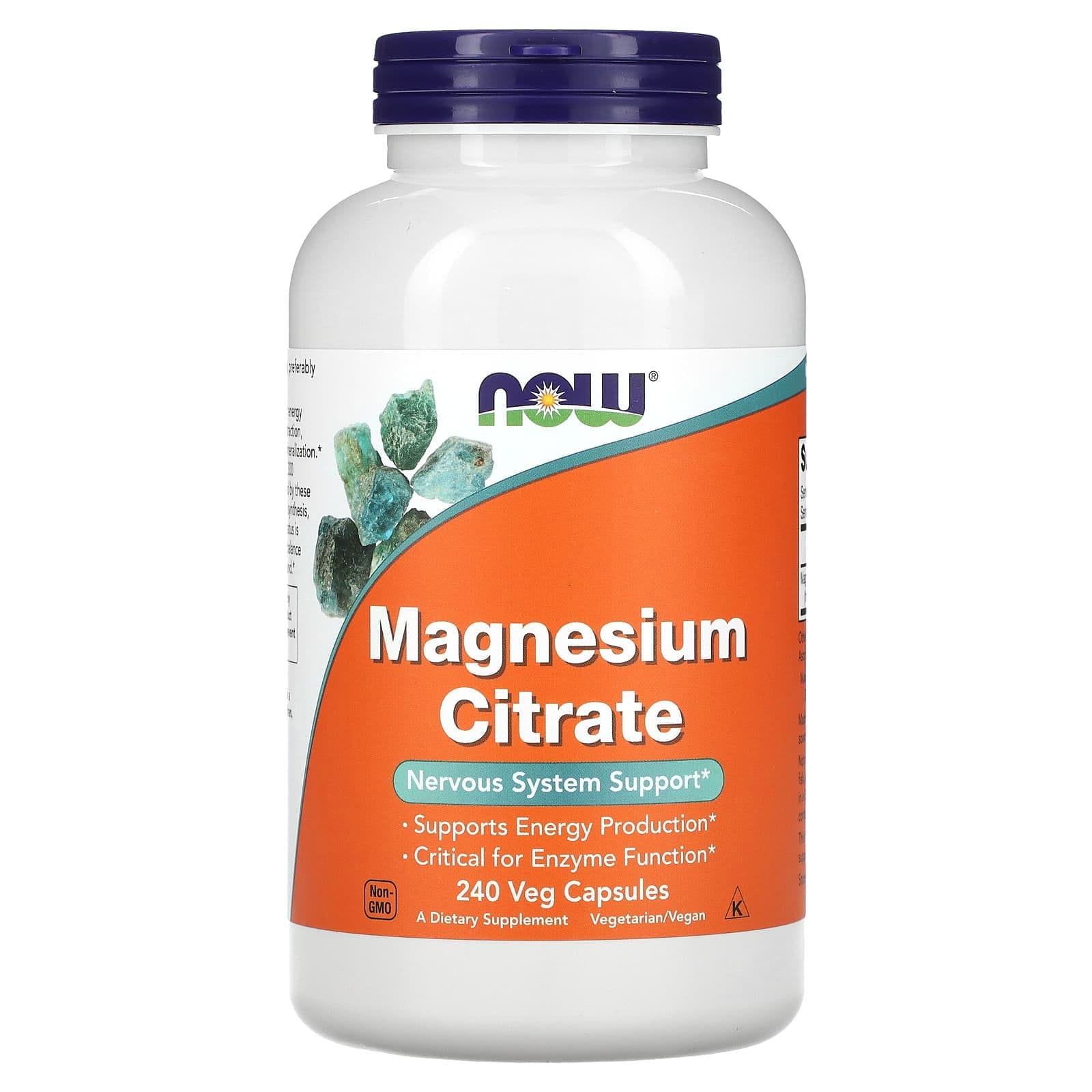 NOW Foods, Citrato de magnesio, 240 cápsulas vegetales