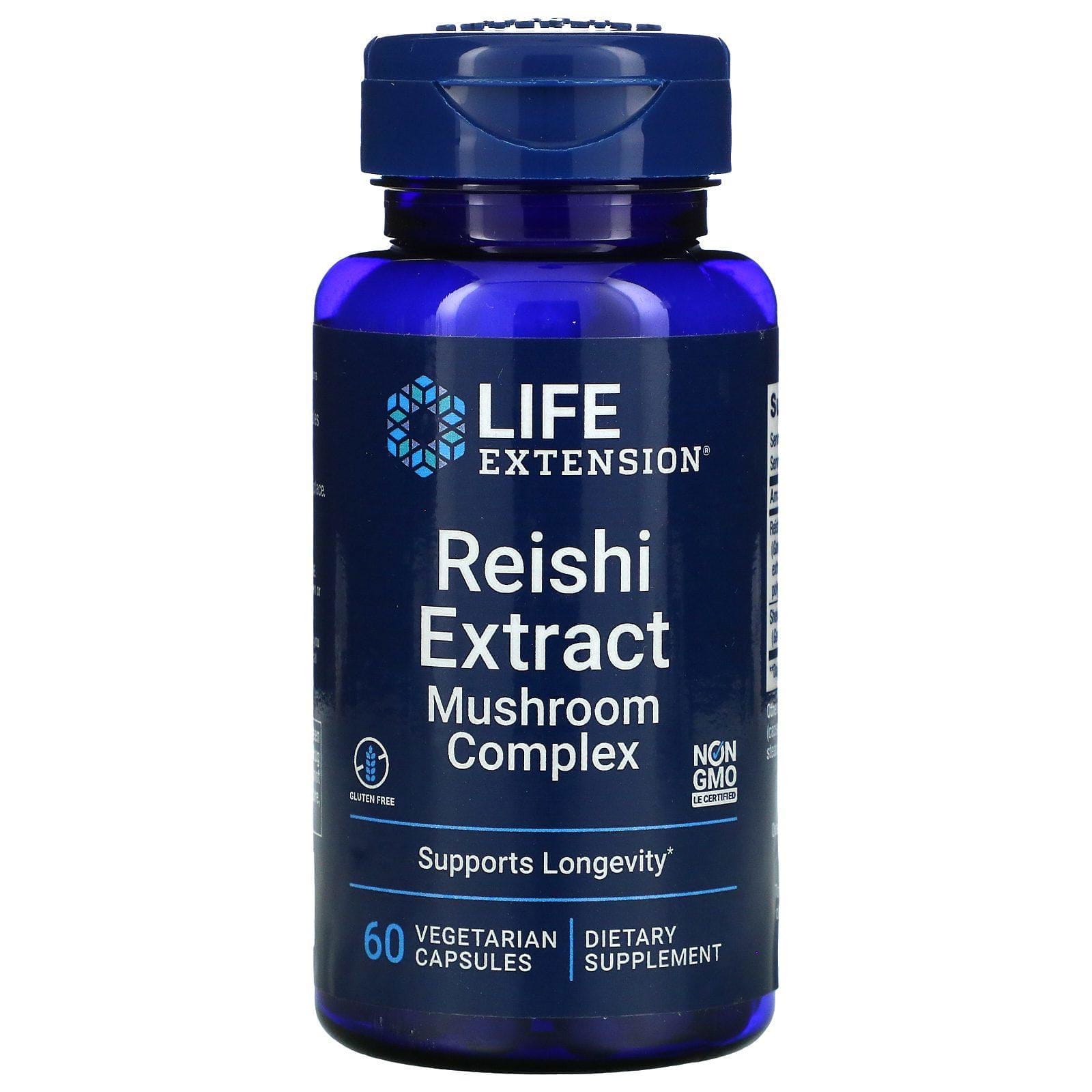 Life Extension, Complejo de hongos con extracto de Reishi, 60 cápsulas vegetarianas