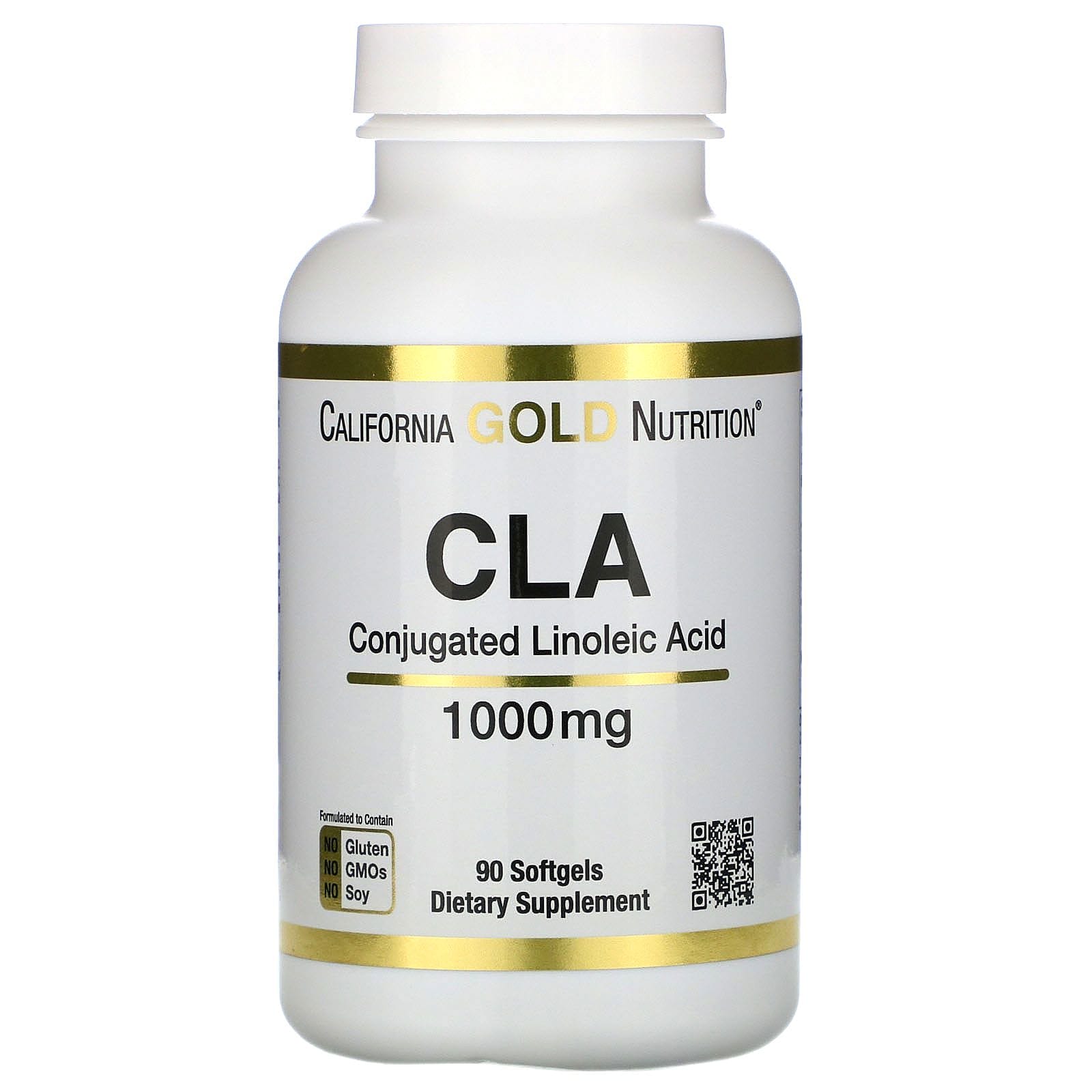 California Gold Nutrition, CLA, Clarinol, Ácido linoleico conjugado, 1000 mg, 90 cápsulas blandas
