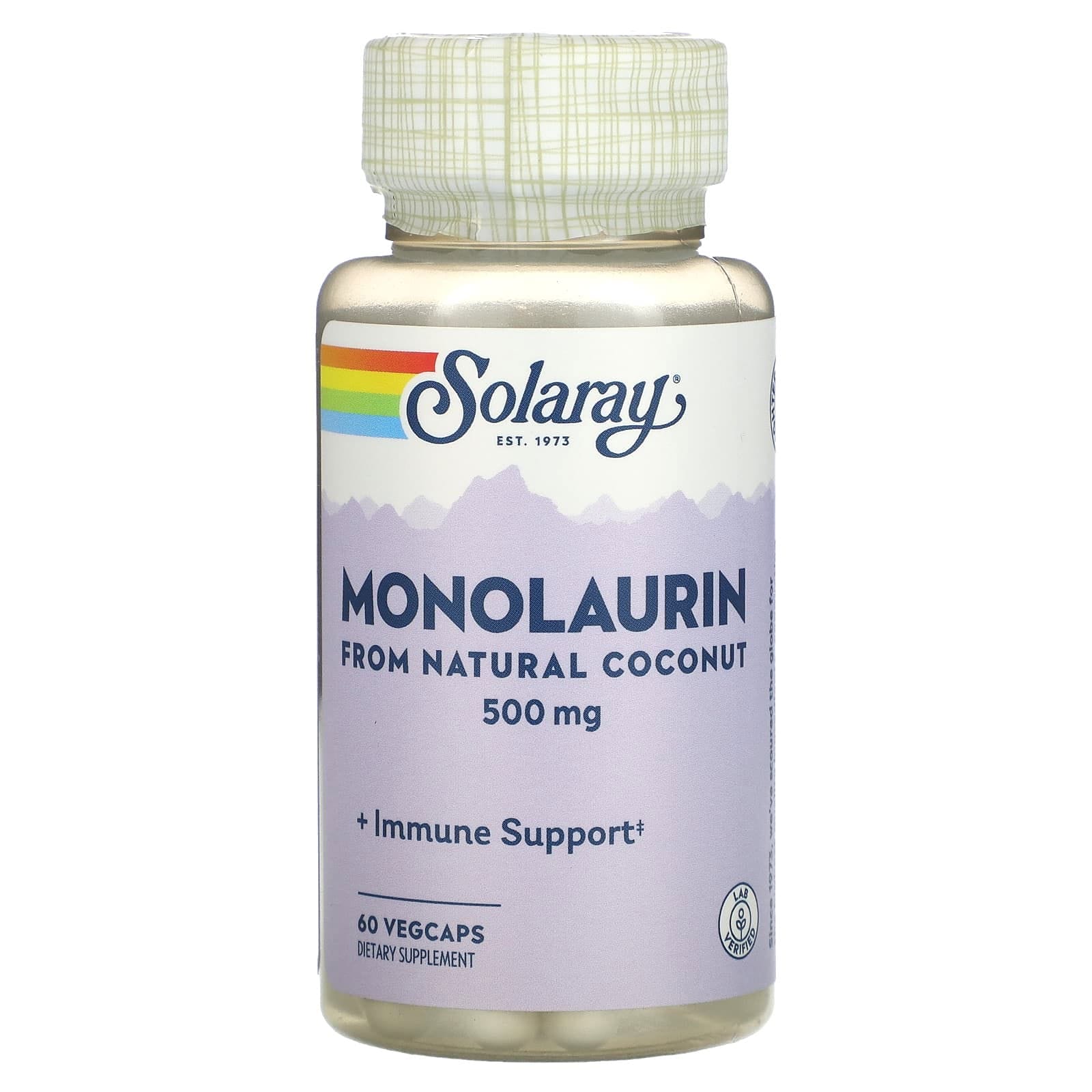 Solaray, Monolaurina, 500 mg, 60 cápsulas vegetales