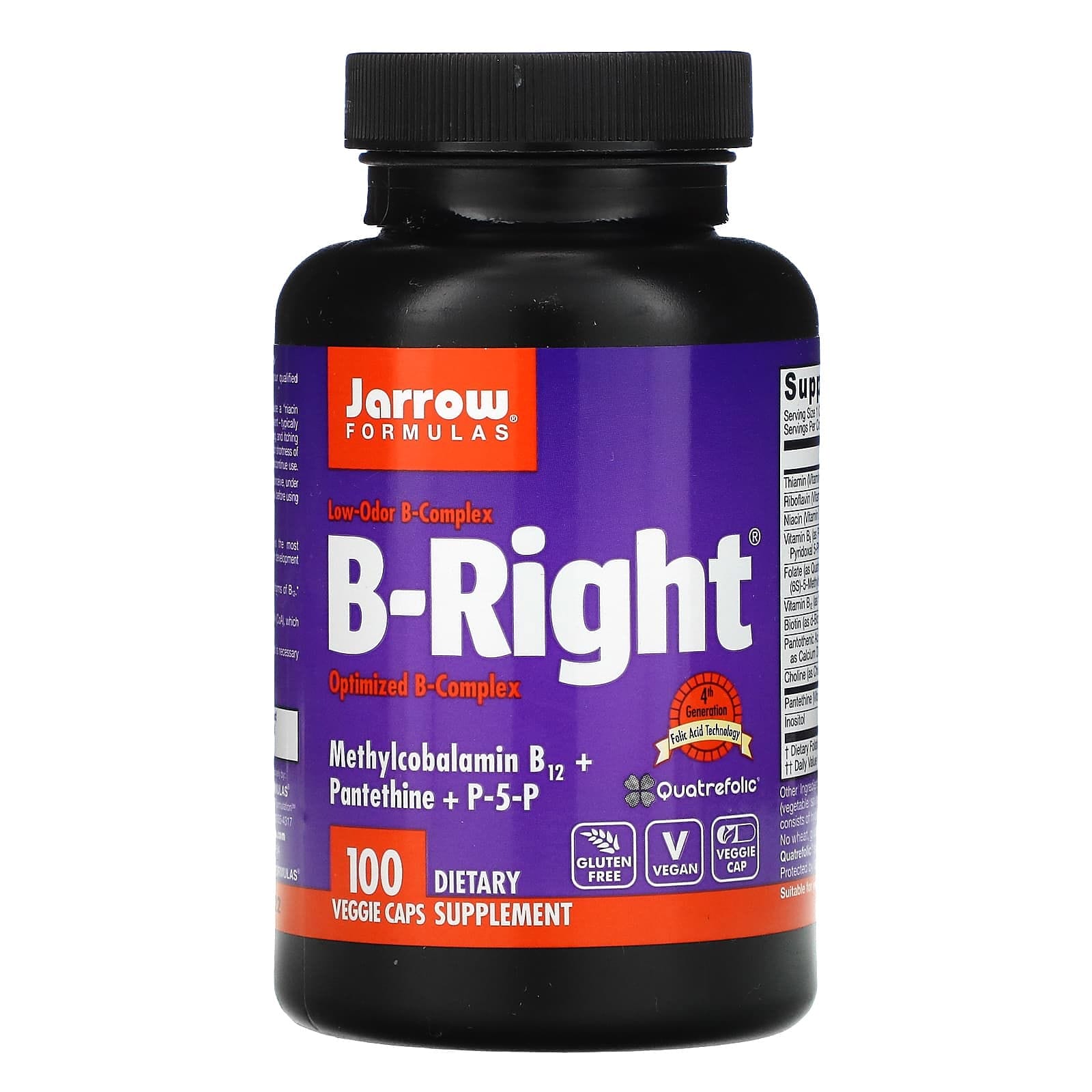 Jarrow Formulas, B-Right, Suplemento alimentario, 100 cápsulas vegetales