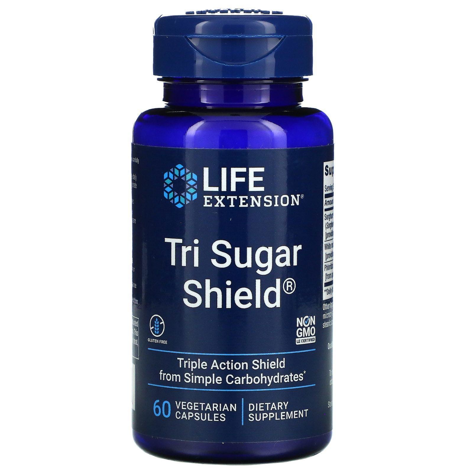 Life Extension, Tri Sugar Shield, 60 cápsulas vegetales