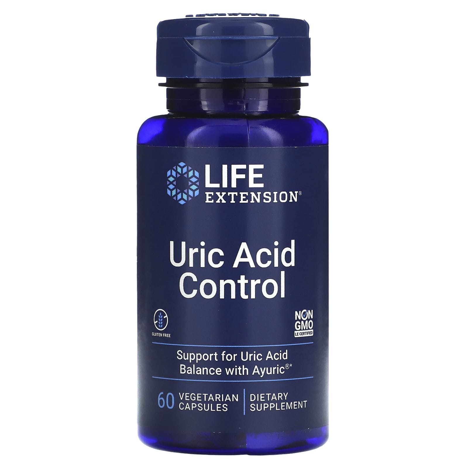 Life Extension, Control del ácido úrico, 60 cápsulas vegetales