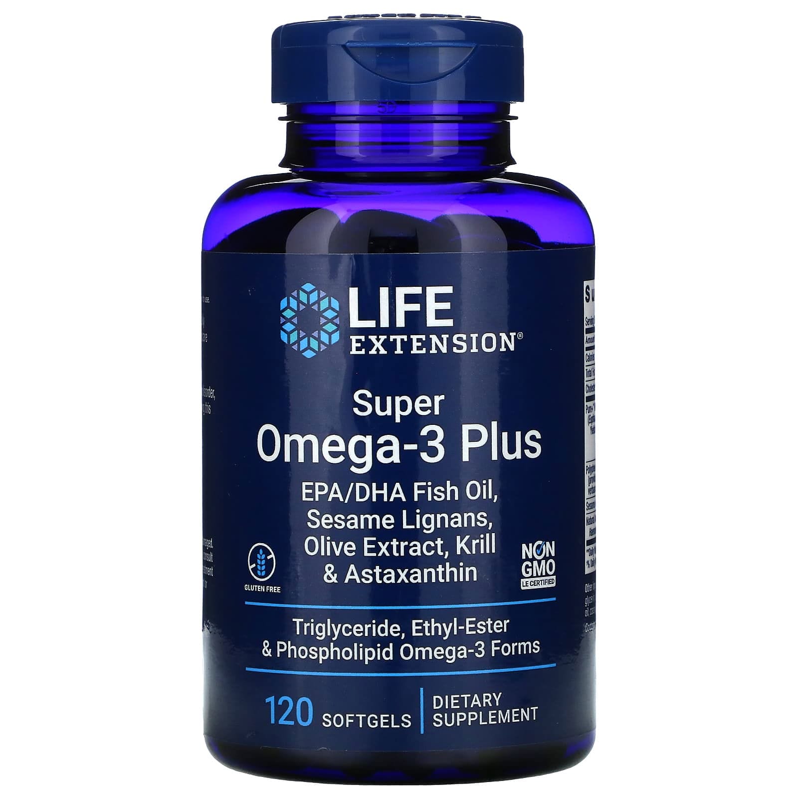 Life Extension, Super omega-3 plus, 120 cápsulas blandas